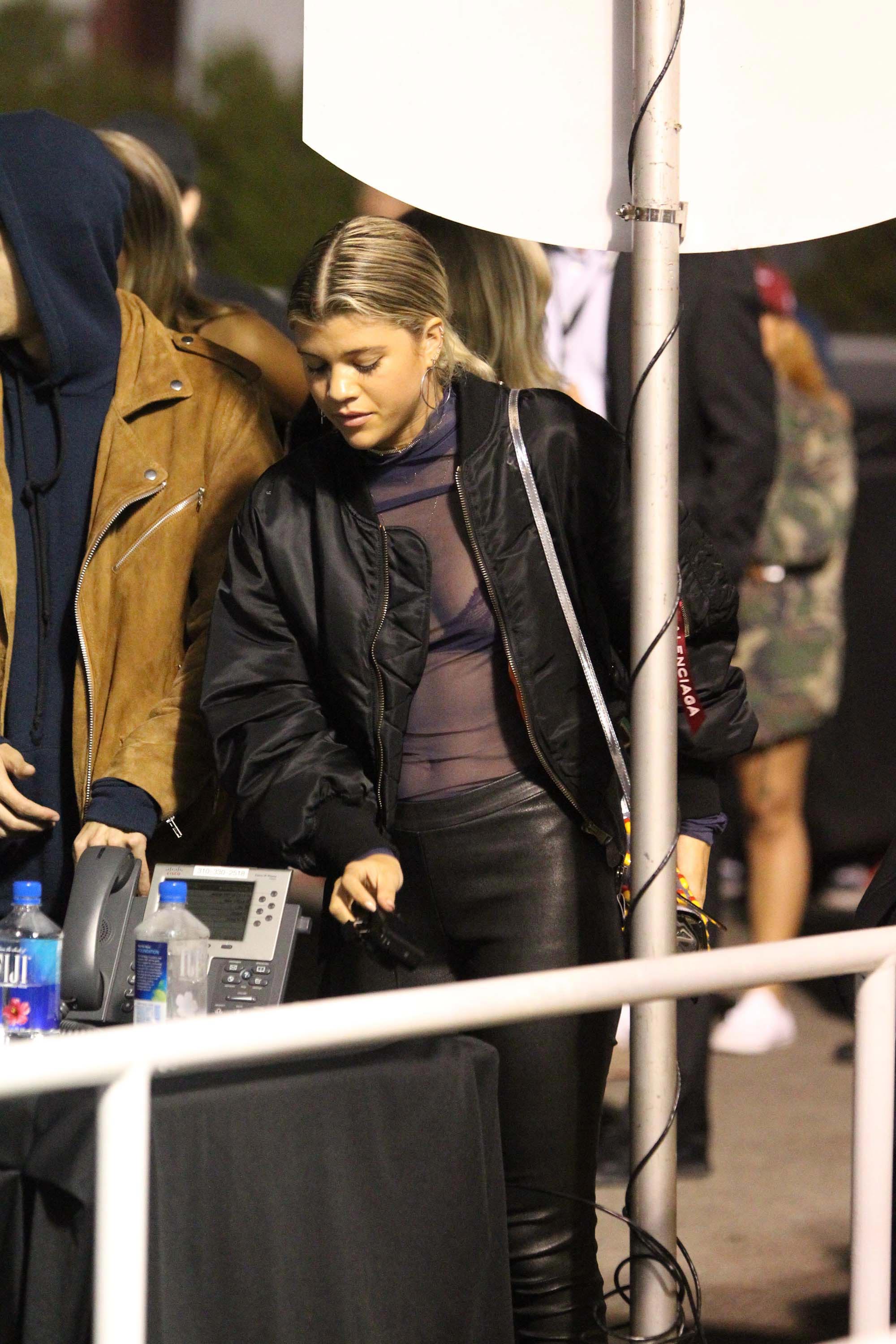 Sofia Richie attends Kanye West concert