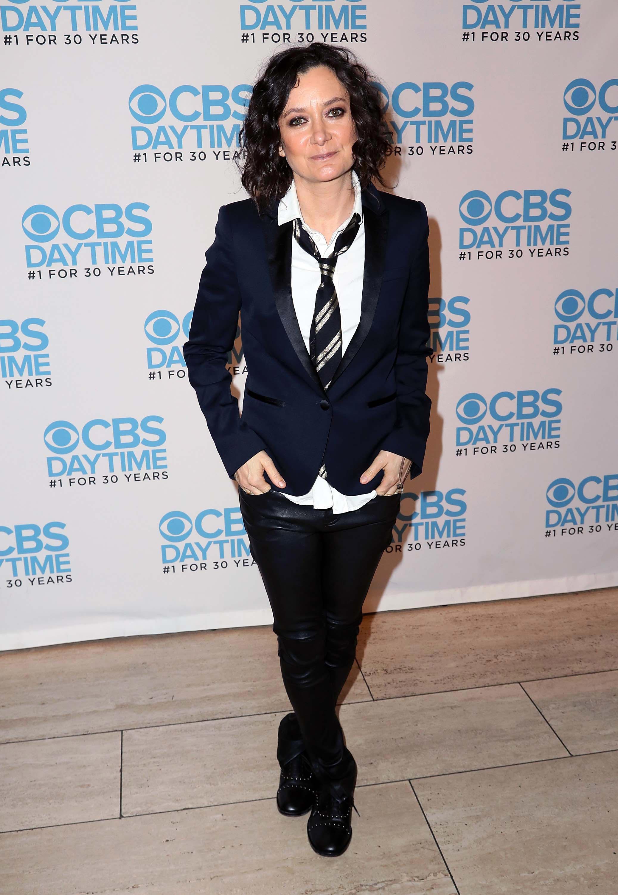 Sara Gilbert attends the panel for The Talk presented by CBS Daytime