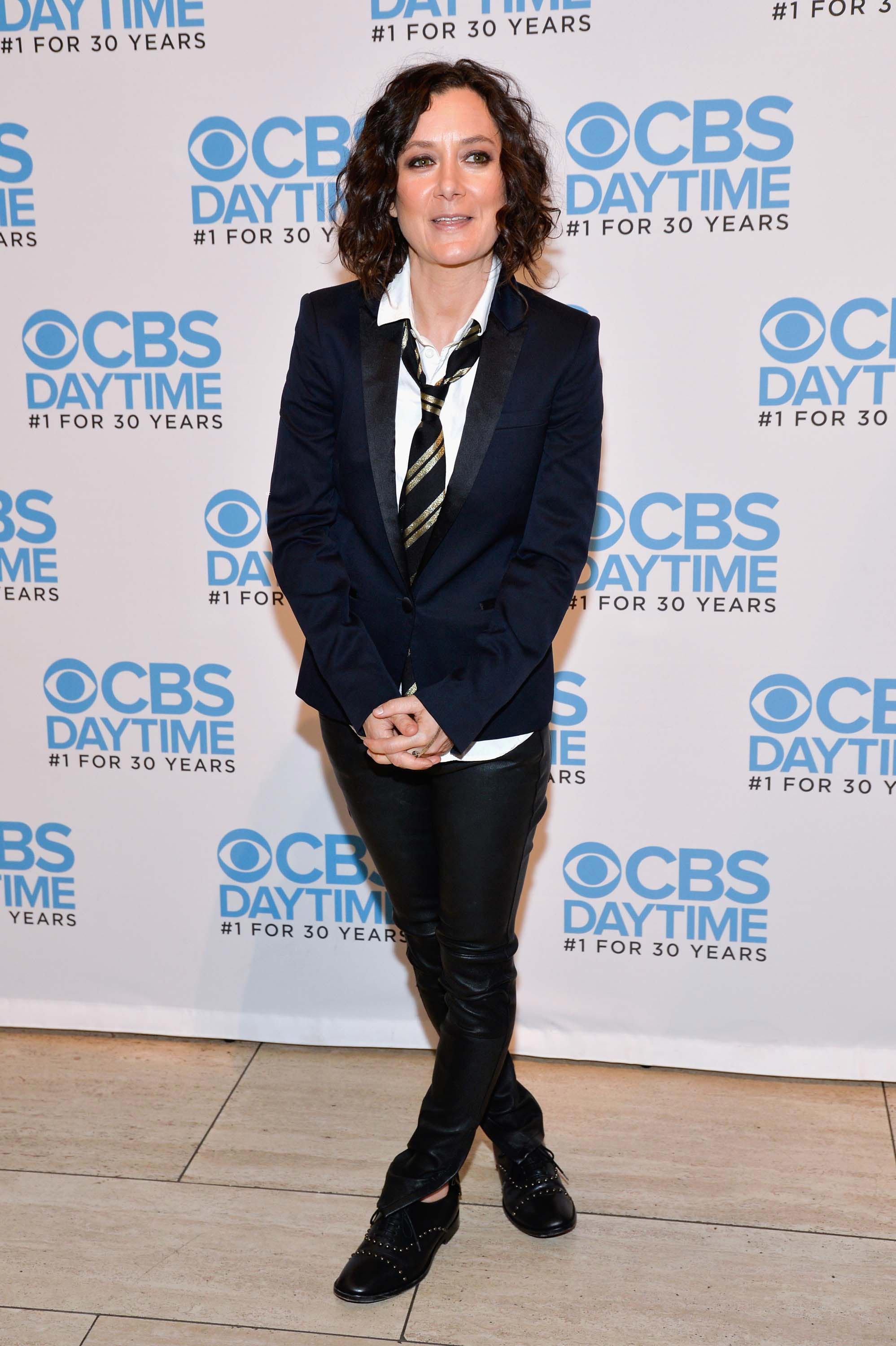 Sara Gilbert attends the panel for The Talk presented by CBS Daytime