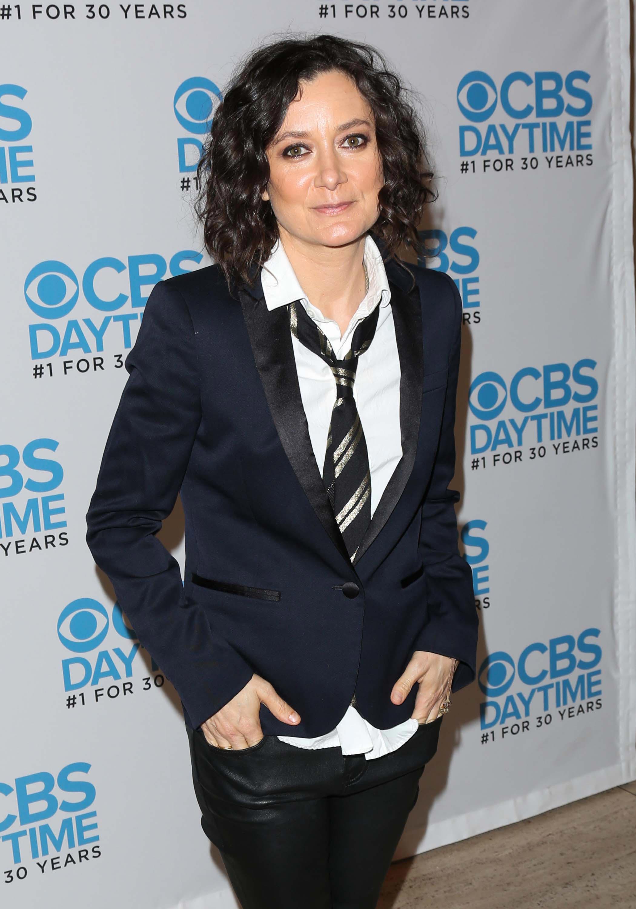 Sara Gilbert attends the panel for The Talk presented by CBS Daytime