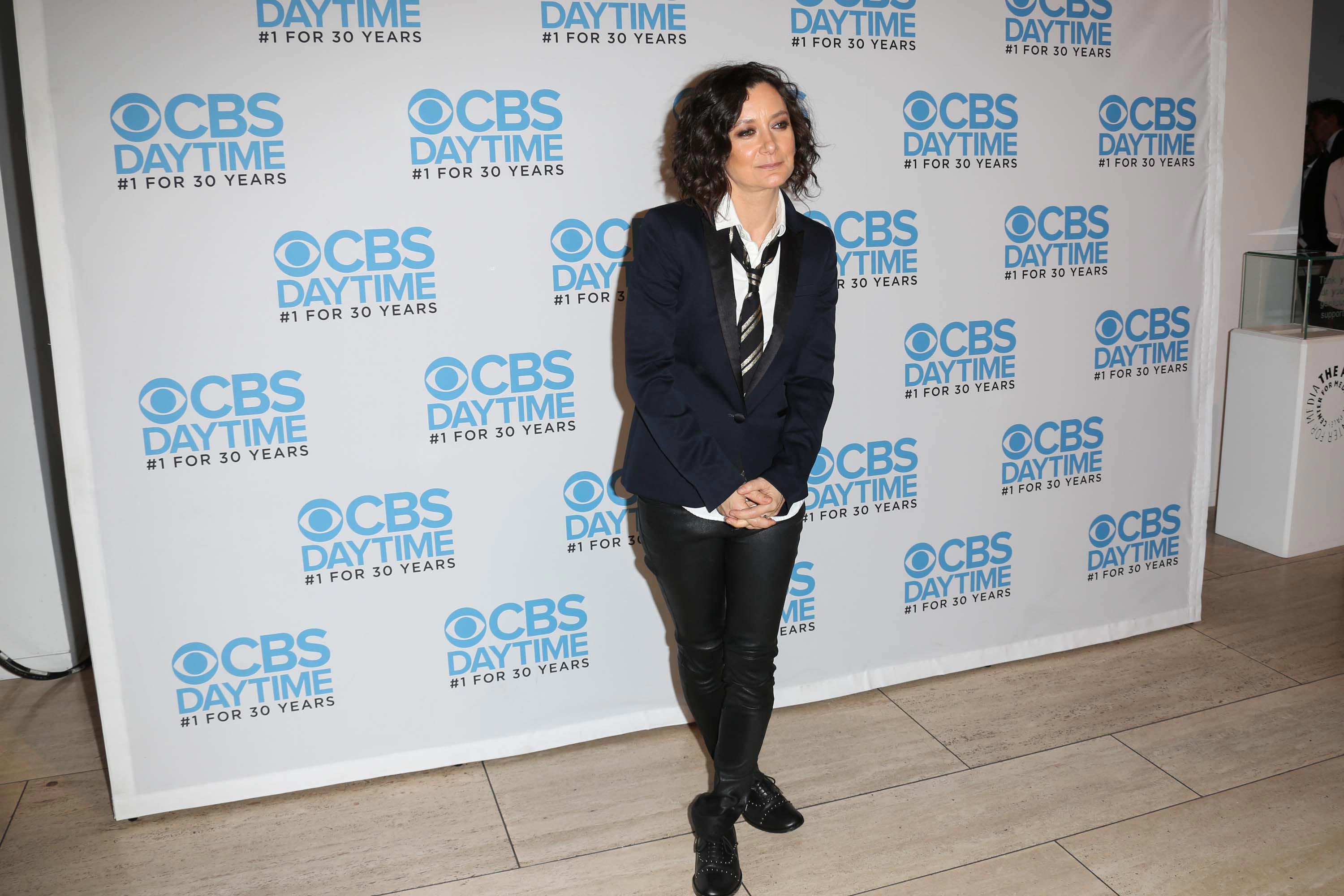 Sara Gilbert attends the panel for The Talk presented by CBS Daytime