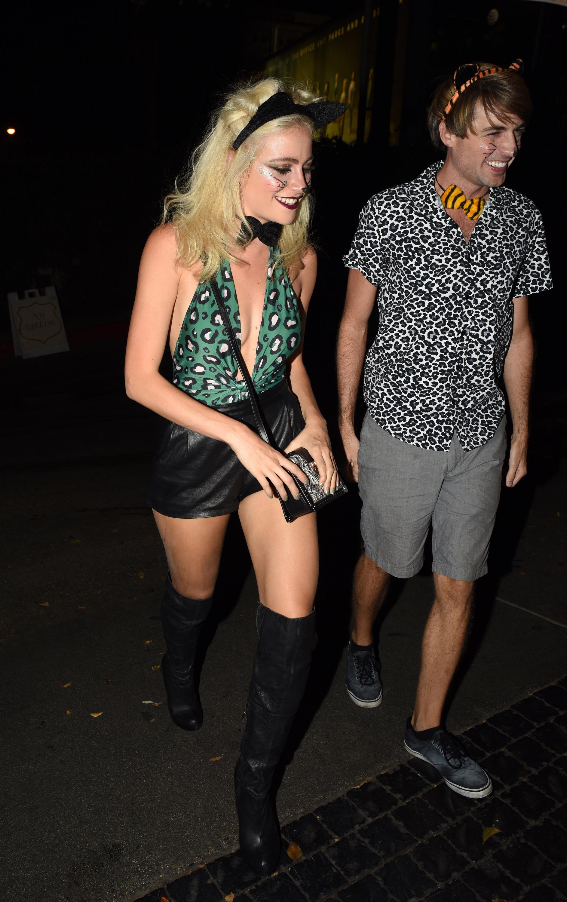 Pixie Lott attends Halloween Party at Chateau Marmont