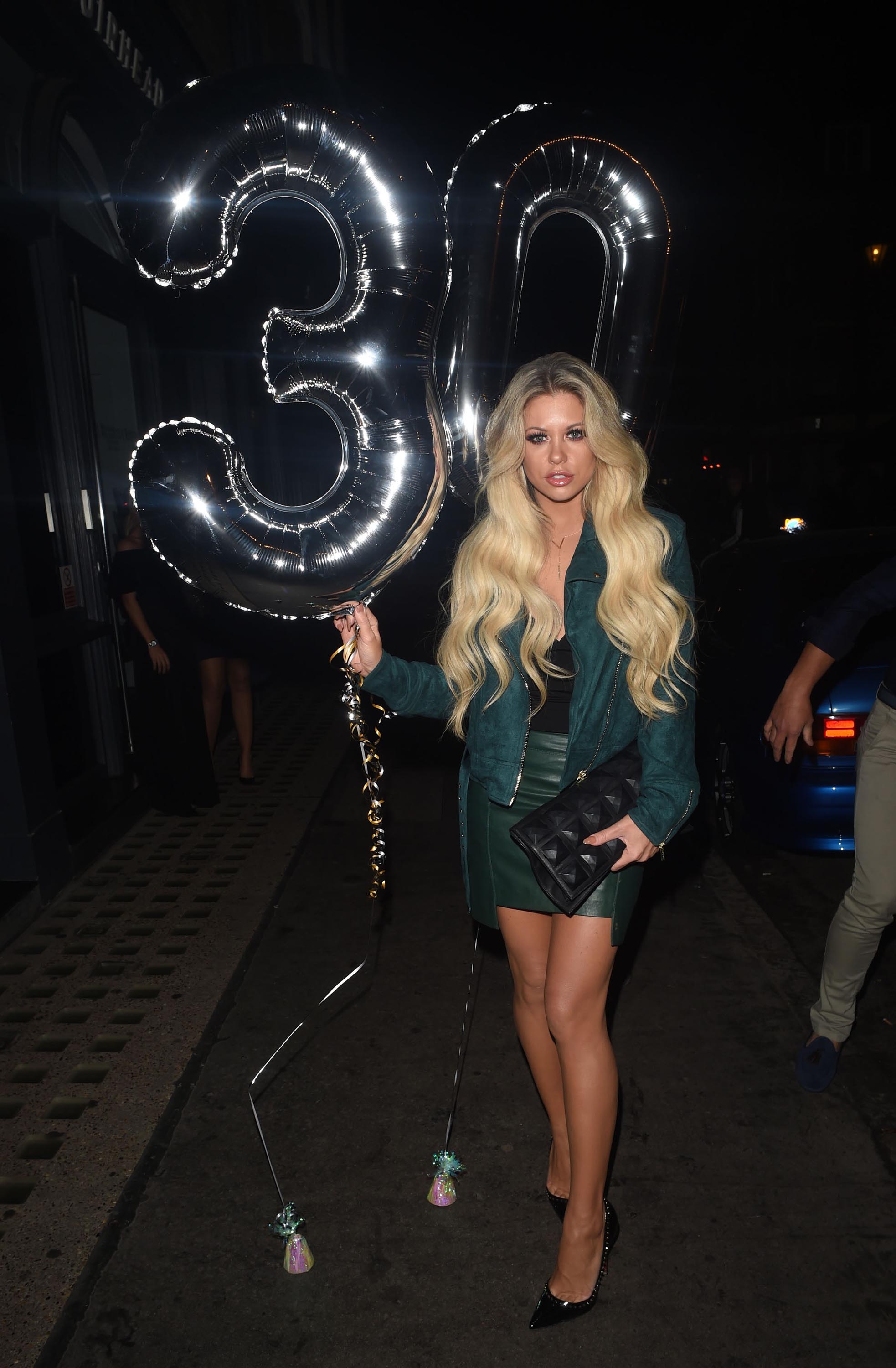 Bianca Gascoigne celebrating her 30th Birthday