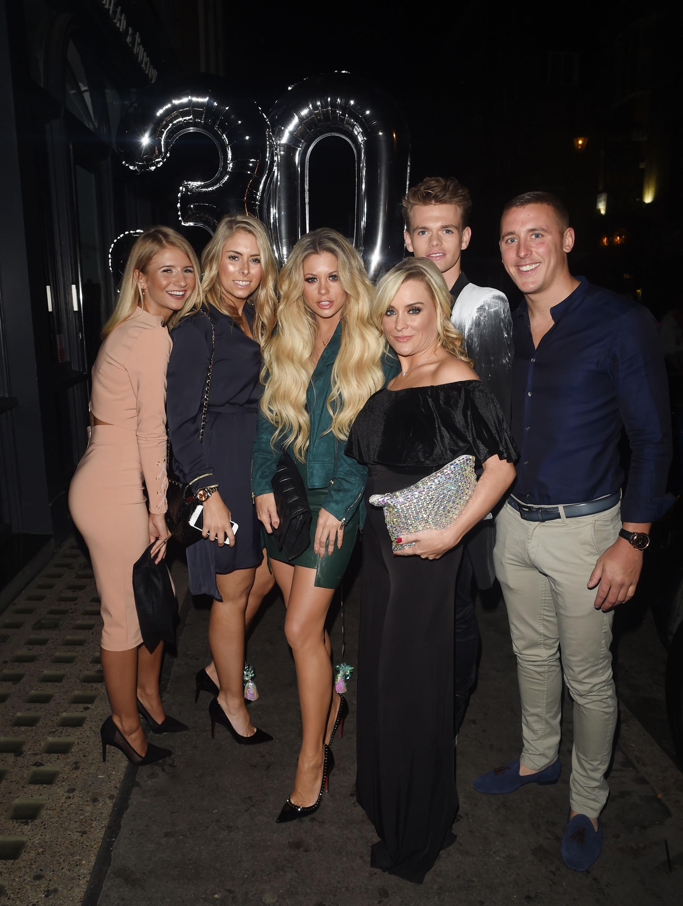 Bianca Gascoigne celebrating her 30th Birthday