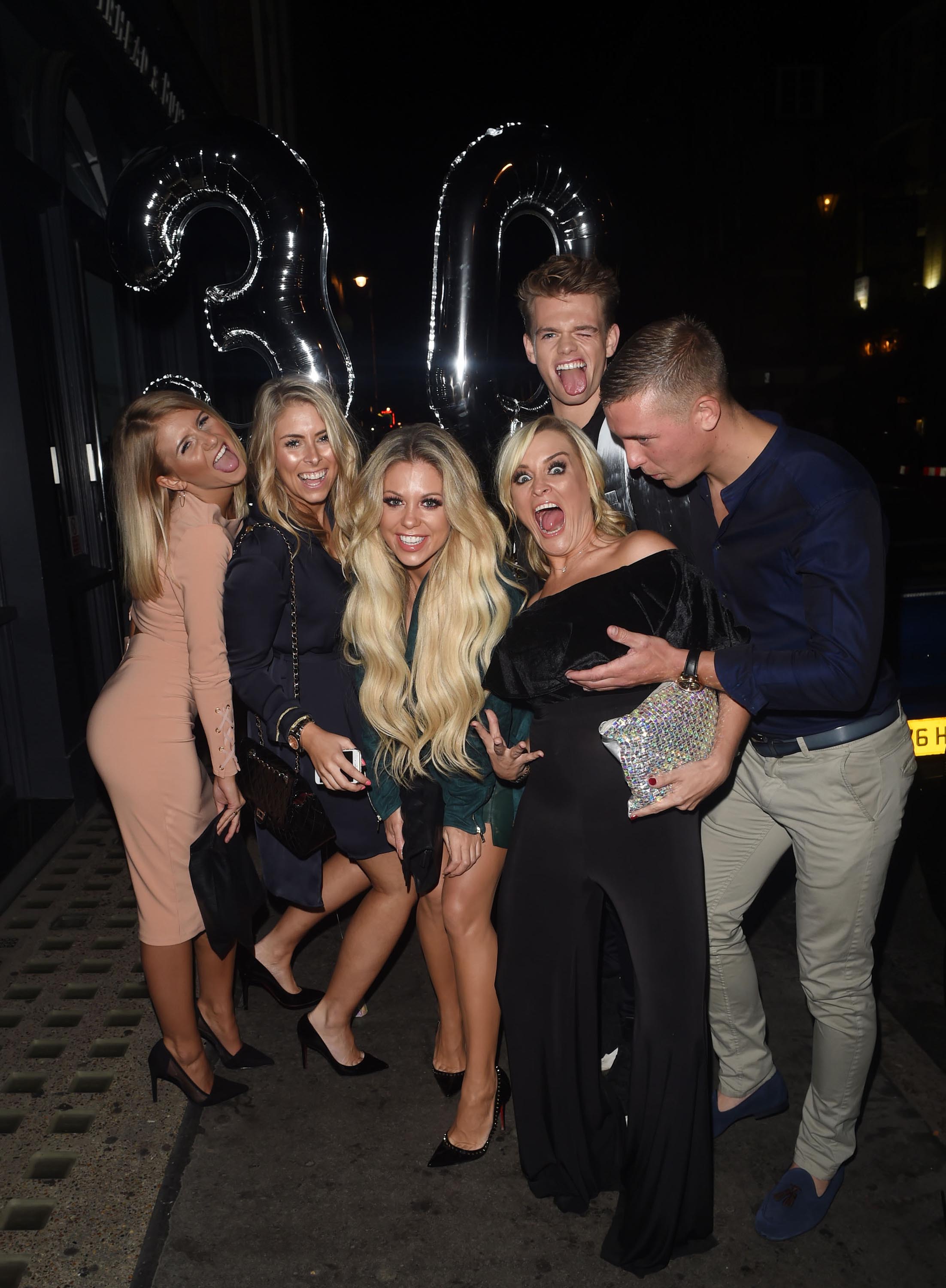 Bianca Gascoigne celebrating her 30th Birthday