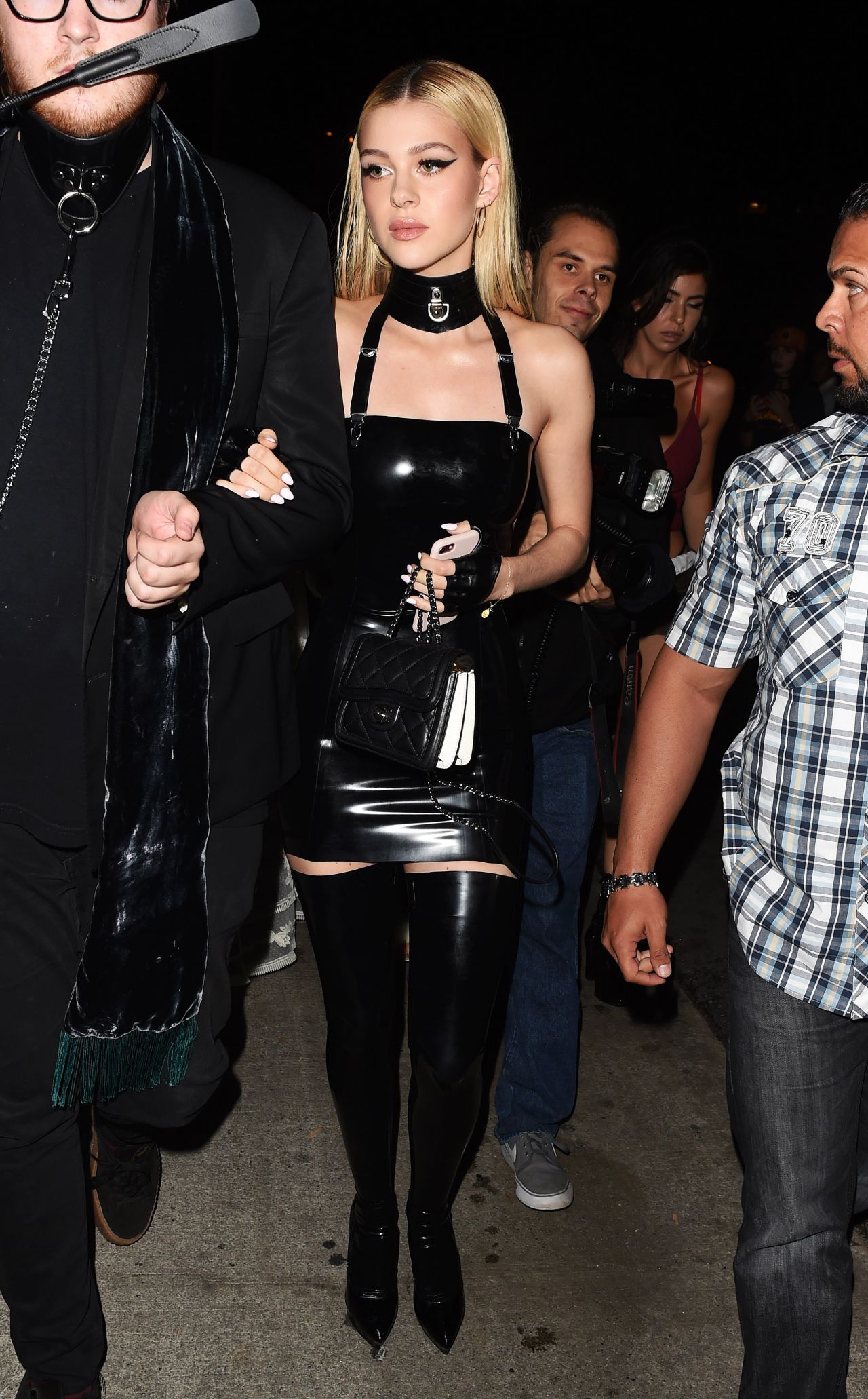 Nicola Peltz attends JustJared Halloween Party