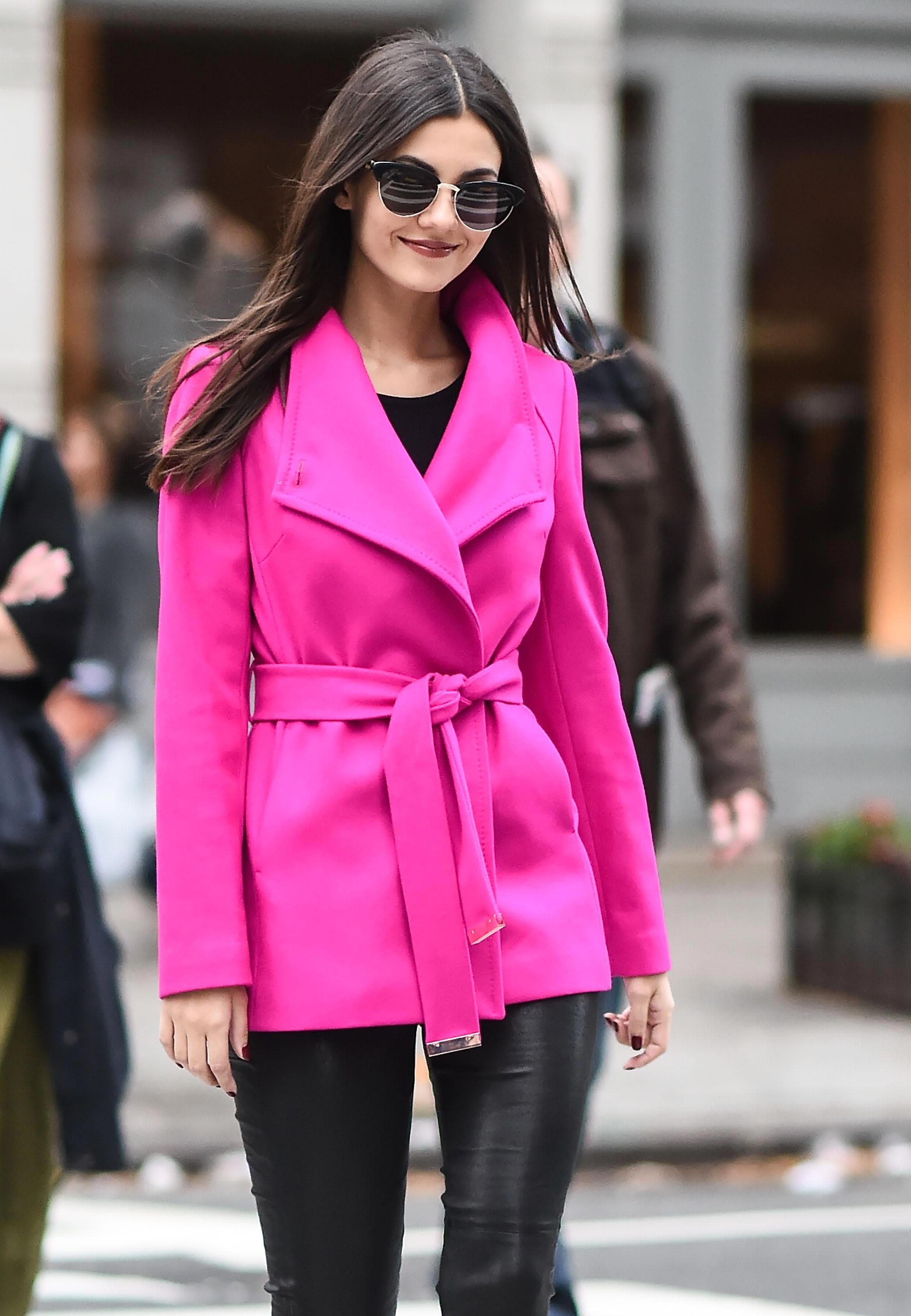 Victoria Justice is seen in Soho