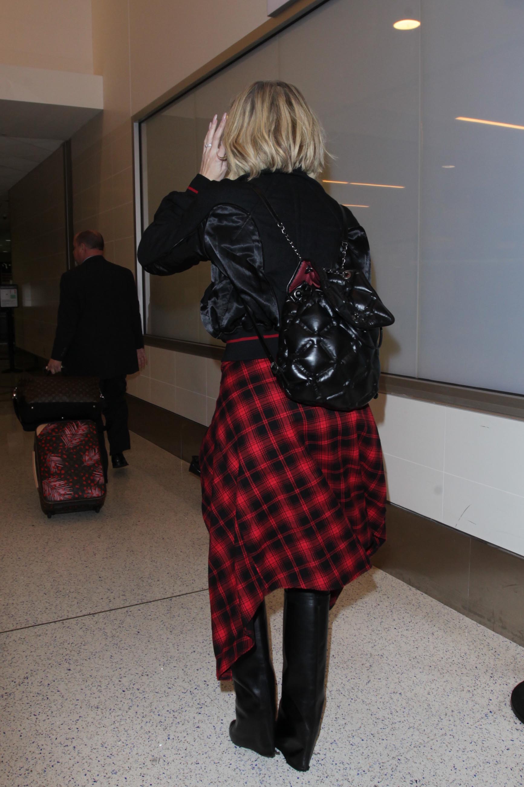 Kelly Gale arriving at LAX