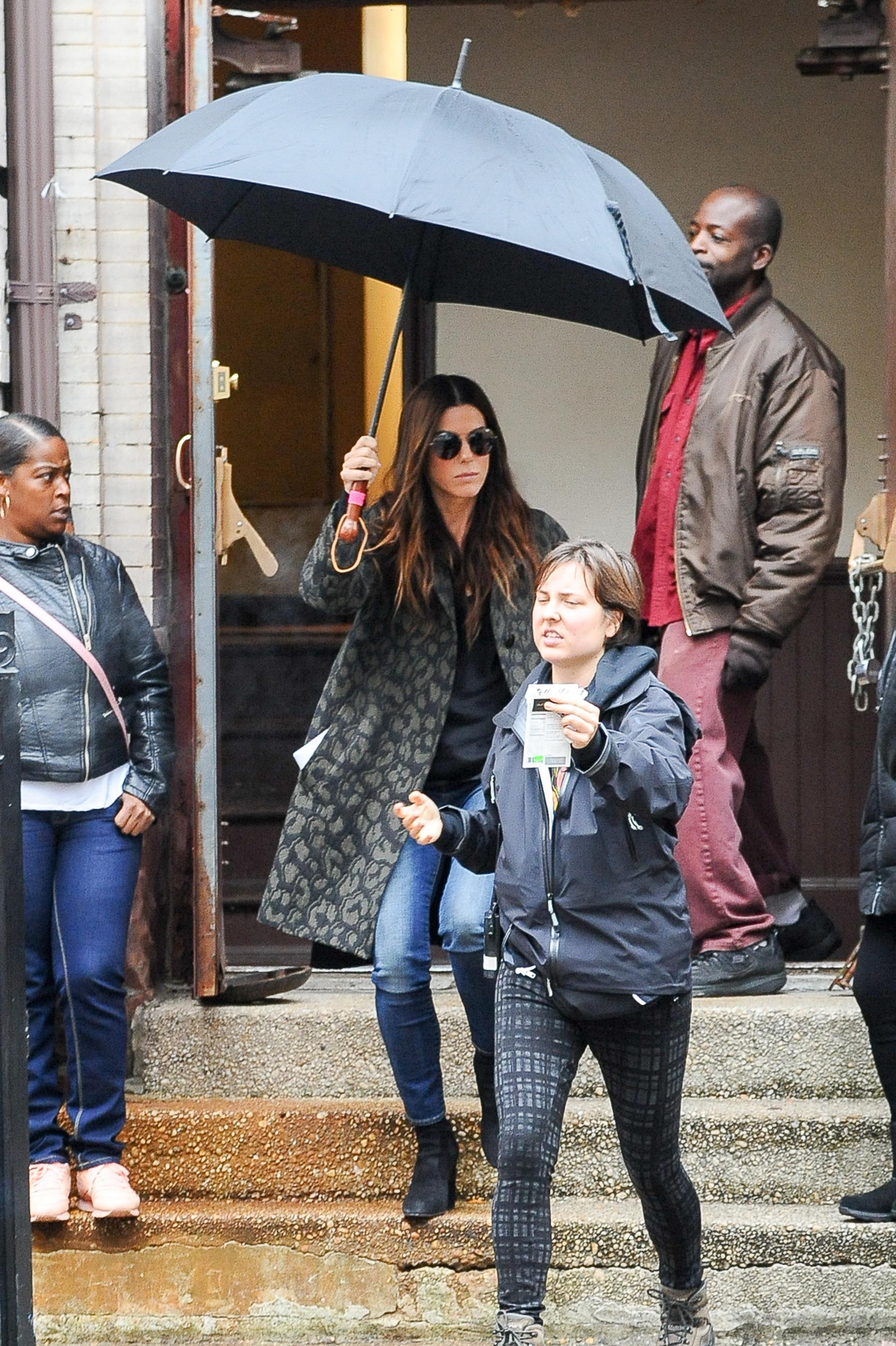 Sandra Bullock is seen on the set of Ocean’s Eight