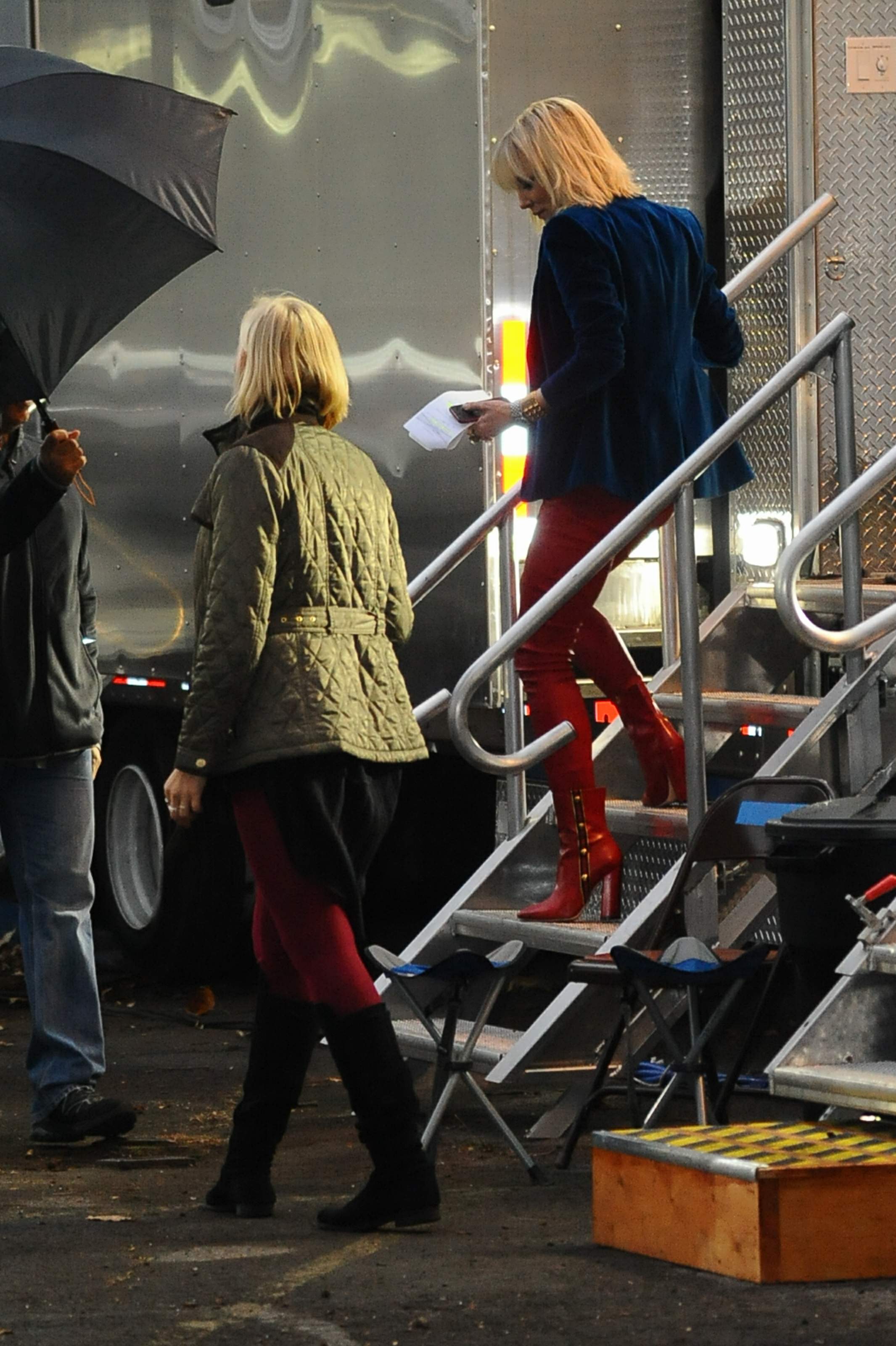 Cate Blanchett is seen on the set of Ocean’s Eight