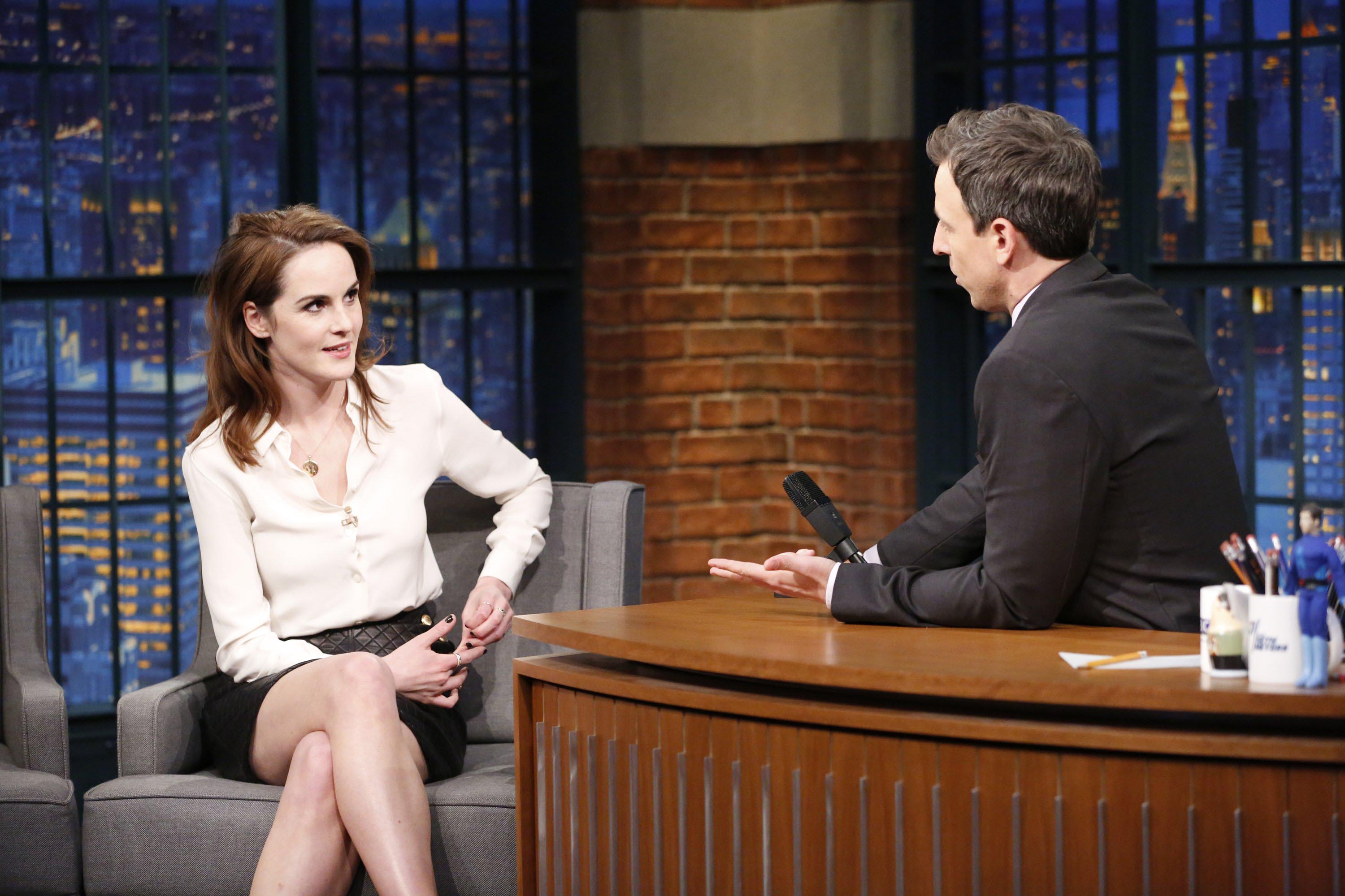 Michelle Dockery at The Late Show with Seth Meyers