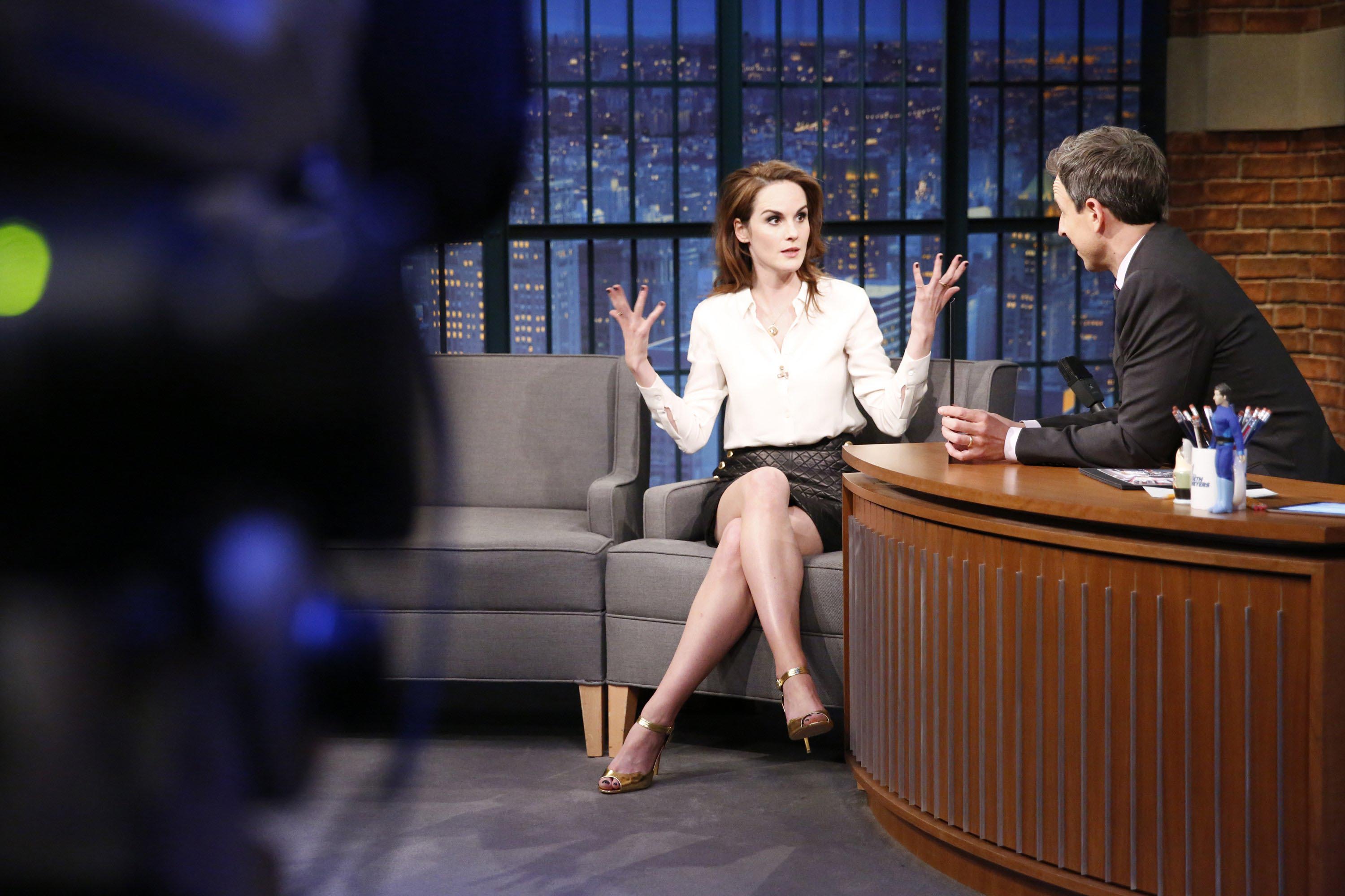 Michelle Dockery at The Late Show with Seth Meyers
