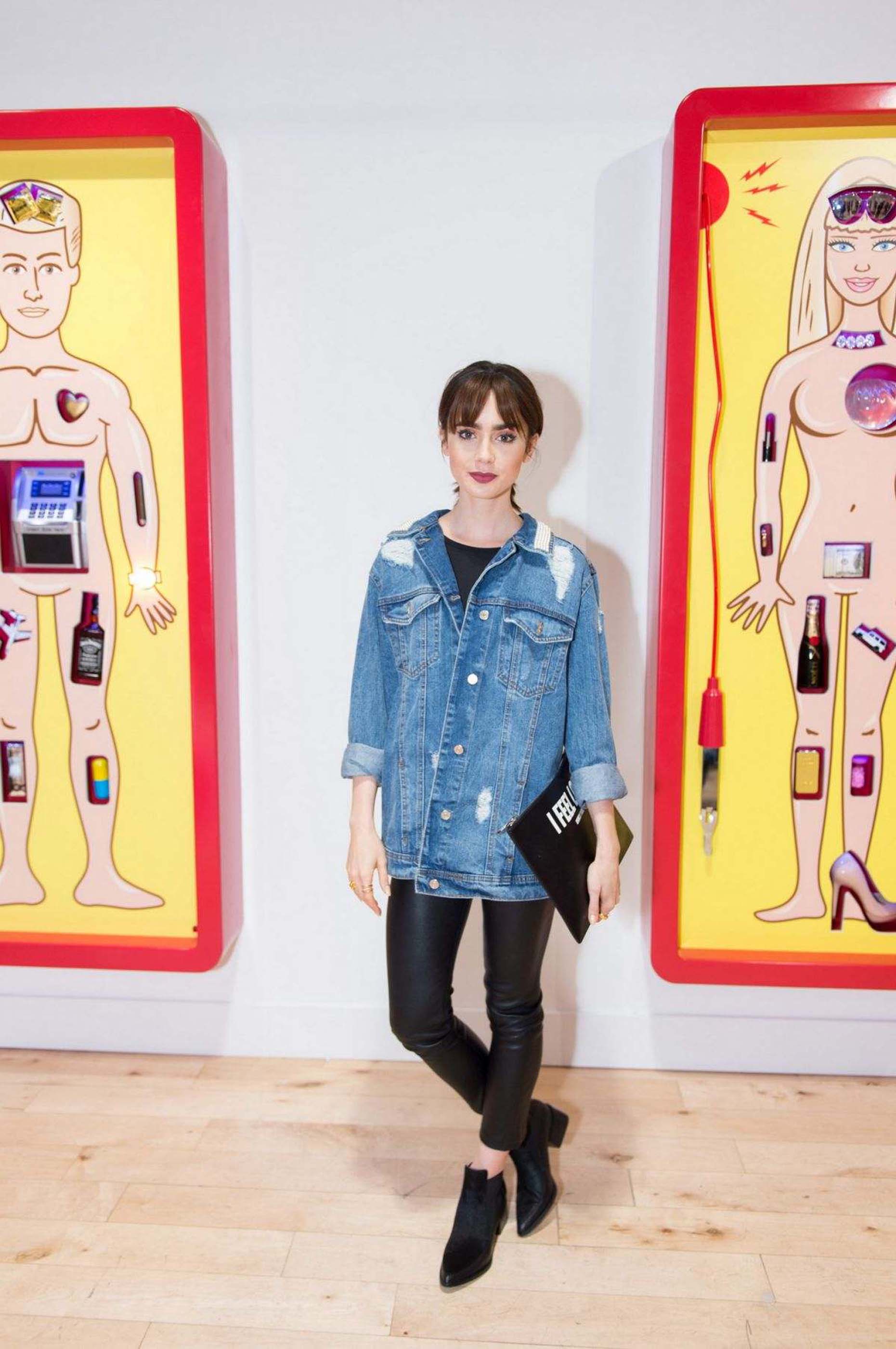 Lily Collins attends Beau Dunns Plastic Opening