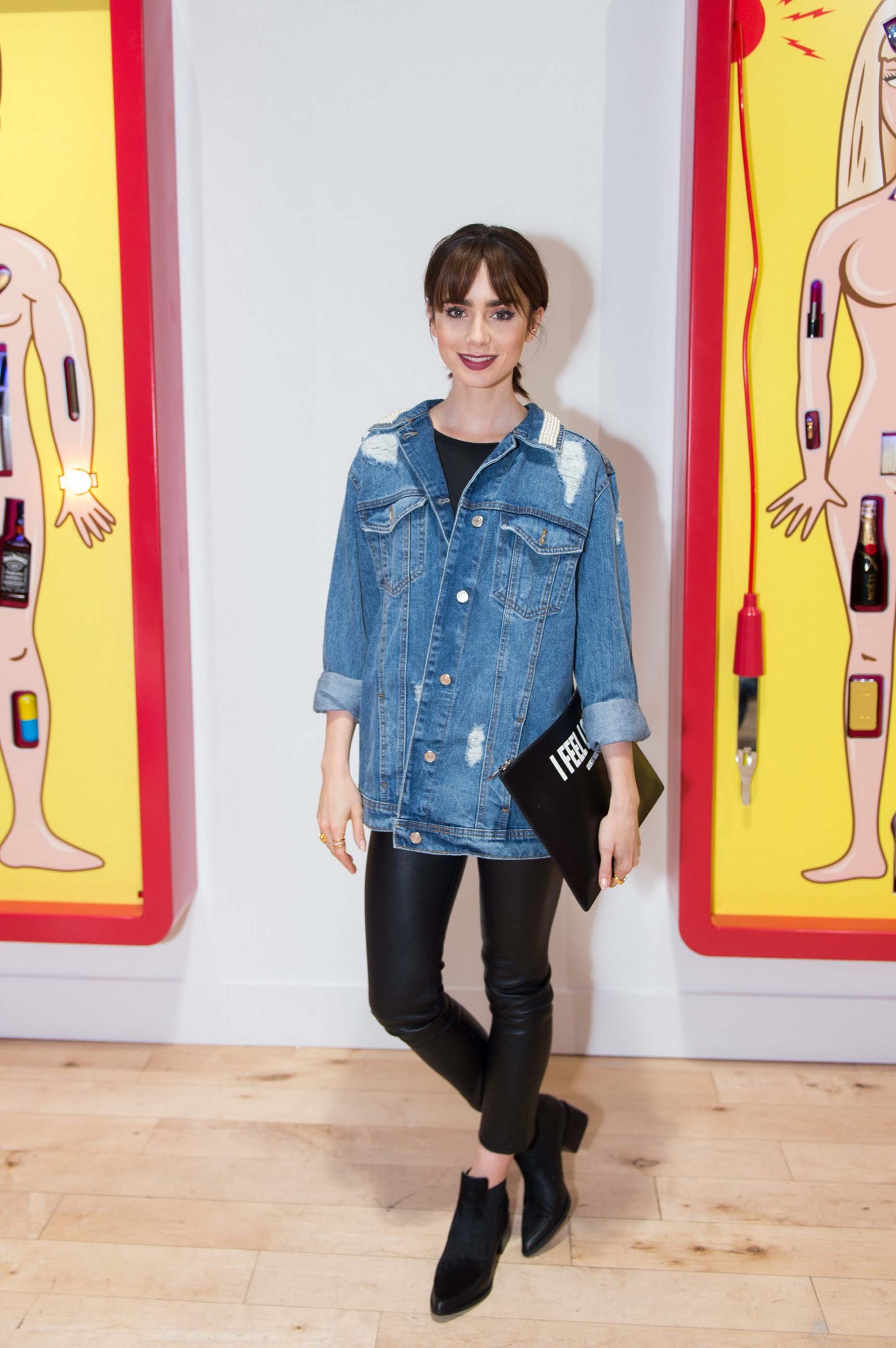 Lily Collins attends Beau Dunns Plastic Opening