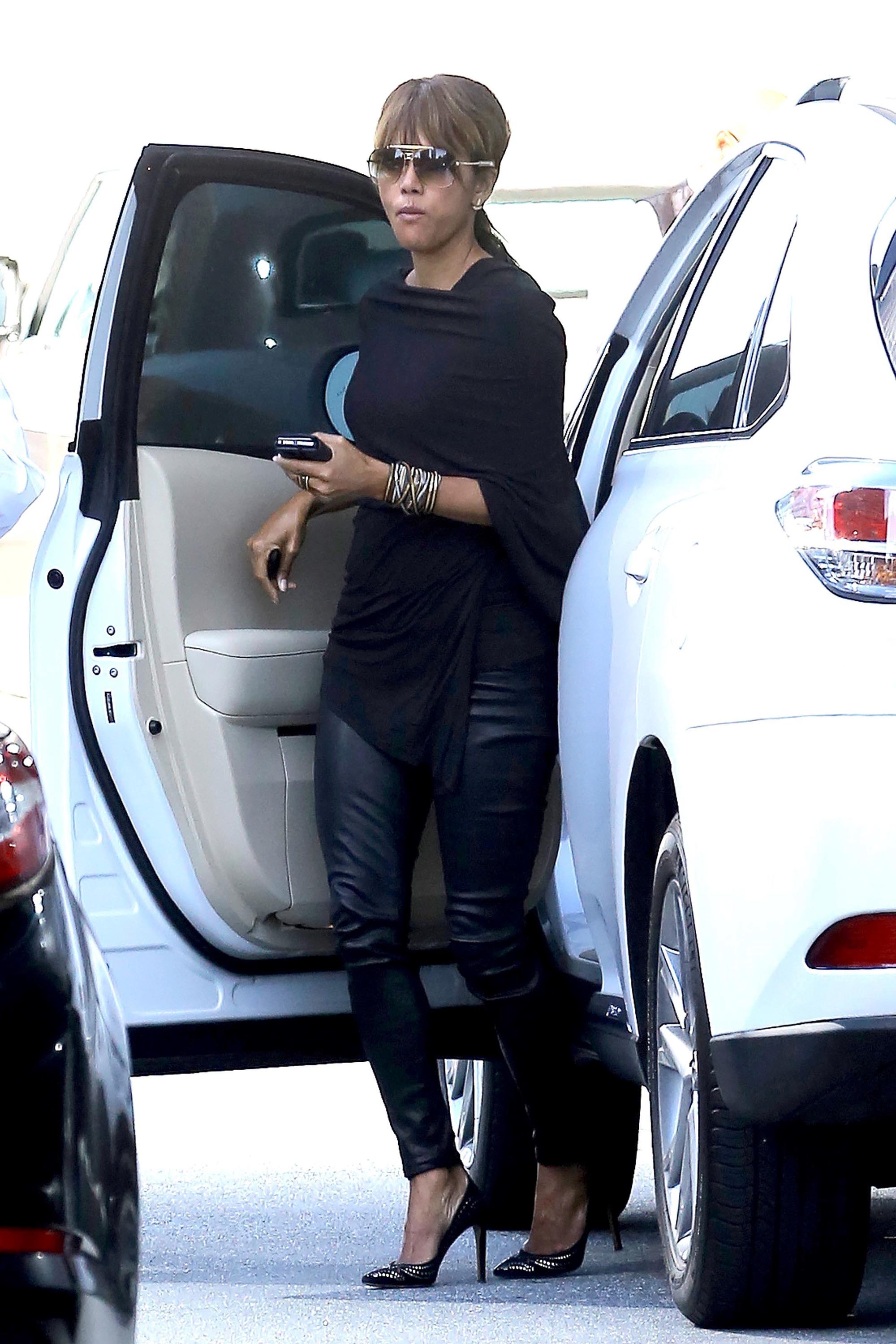 Halle Berry arrives to a business meeting on the Avenue of the Stars