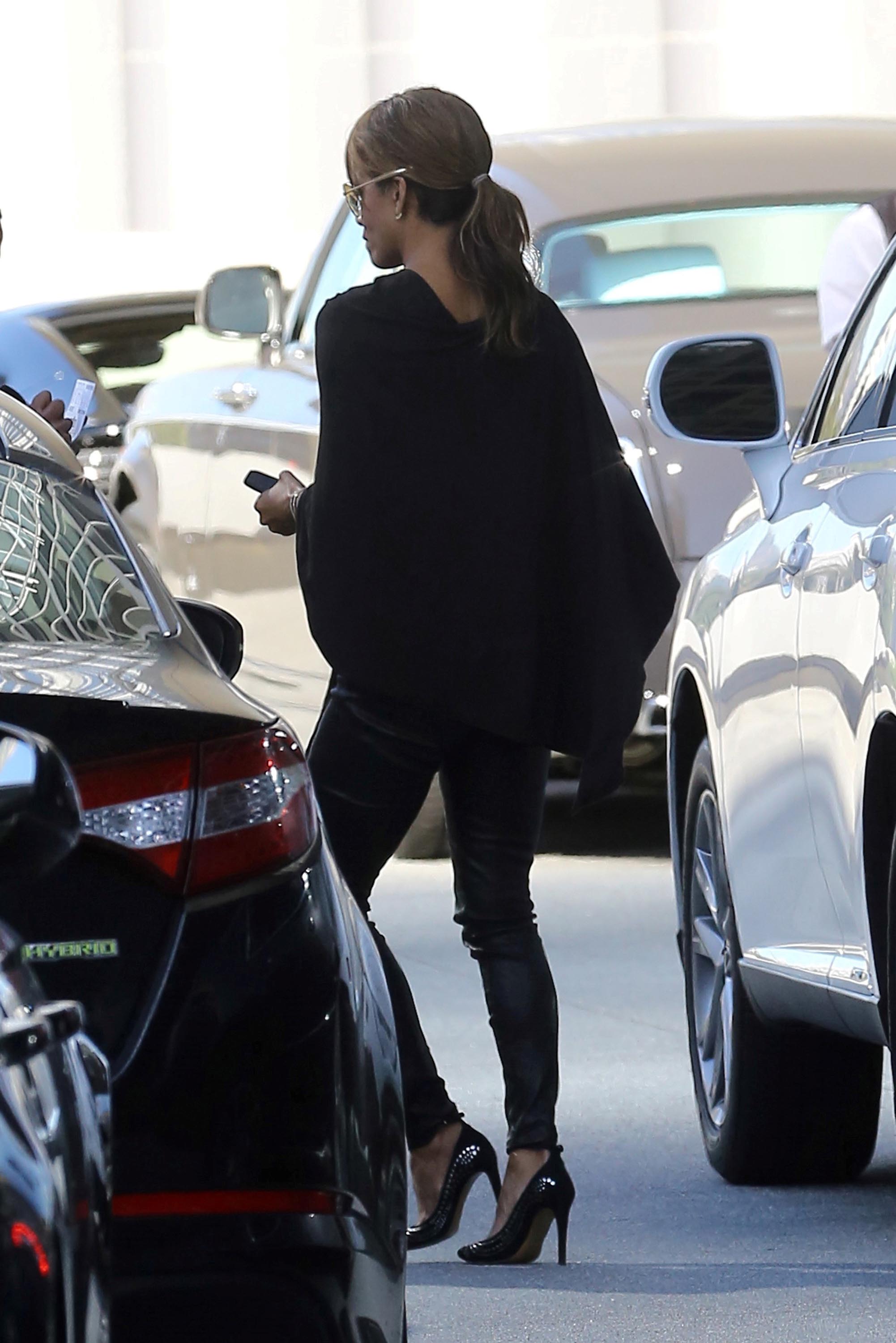 Halle Berry arrives to a business meeting on the Avenue of the Stars