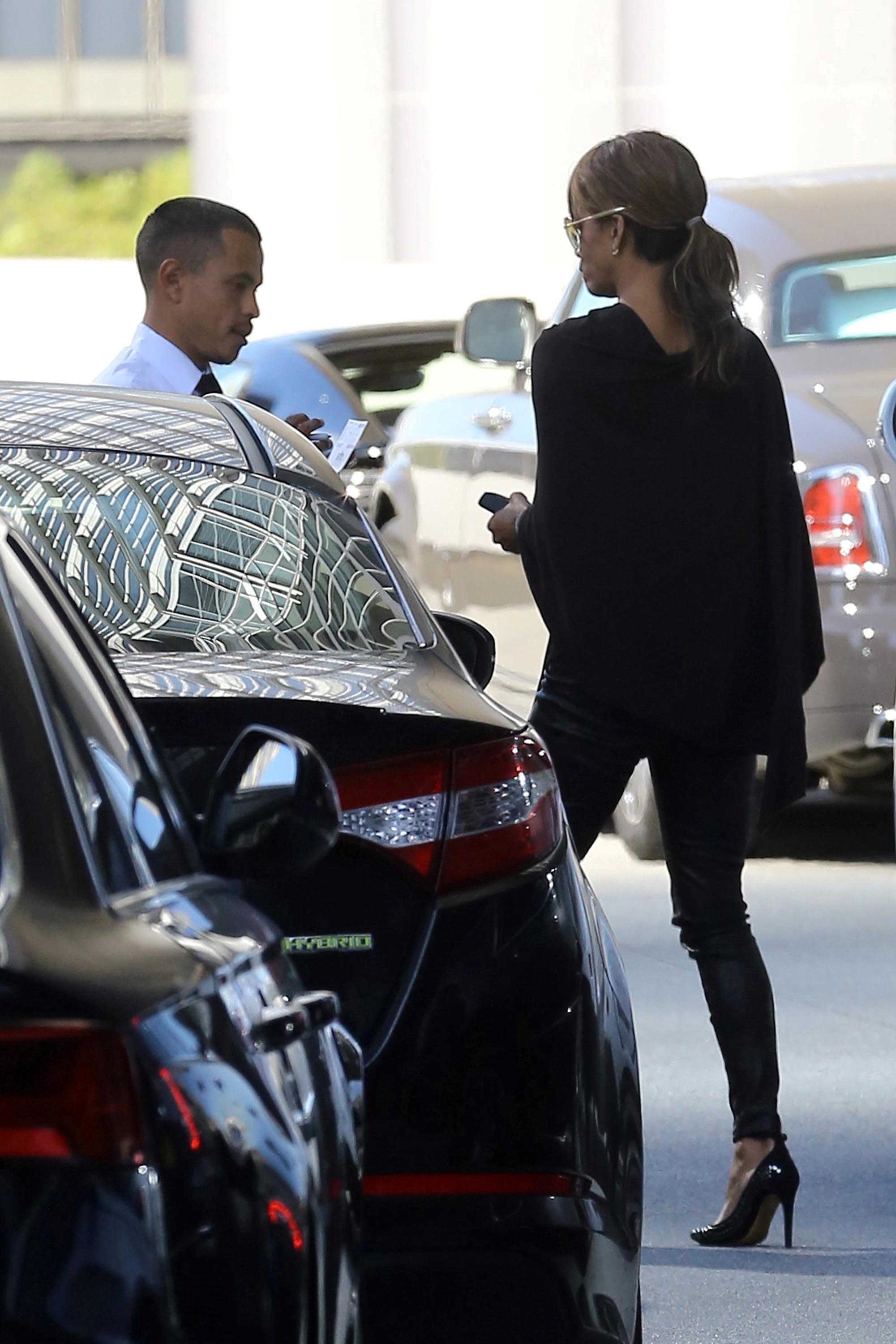 Halle Berry arrives to a business meeting on the Avenue of the Stars