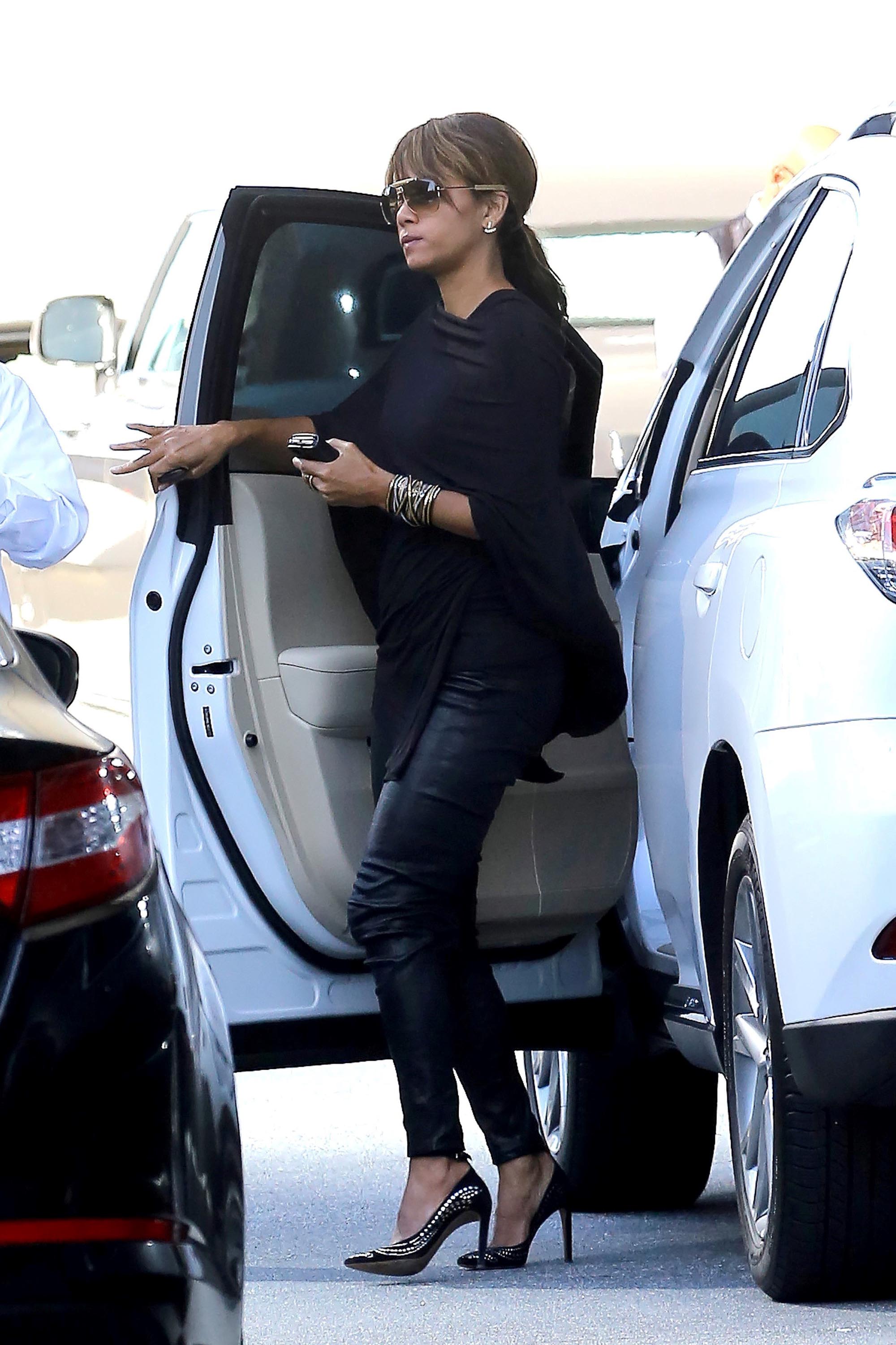 Halle Berry arrives to a business meeting on the Avenue of the Stars
