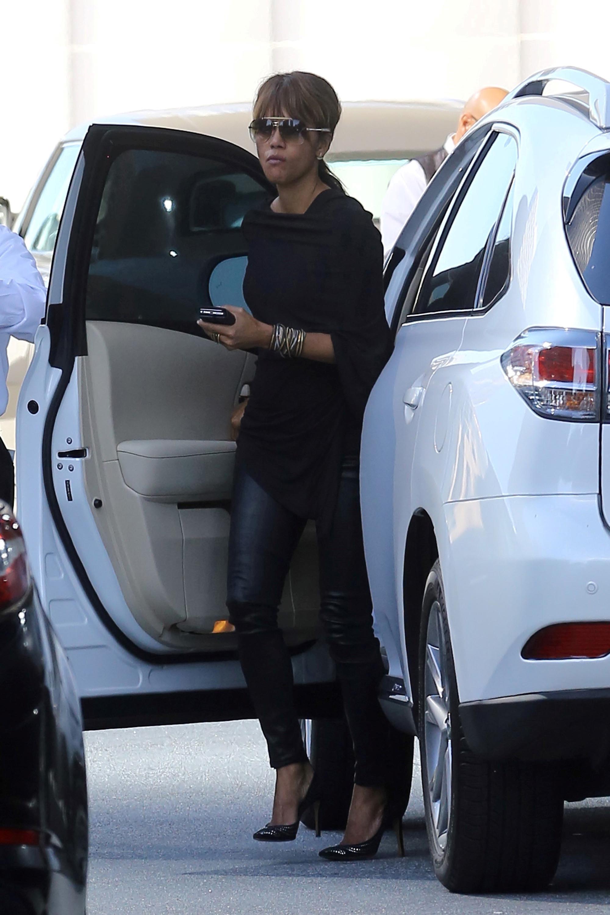 Halle Berry arrives to a business meeting on the Avenue of the Stars