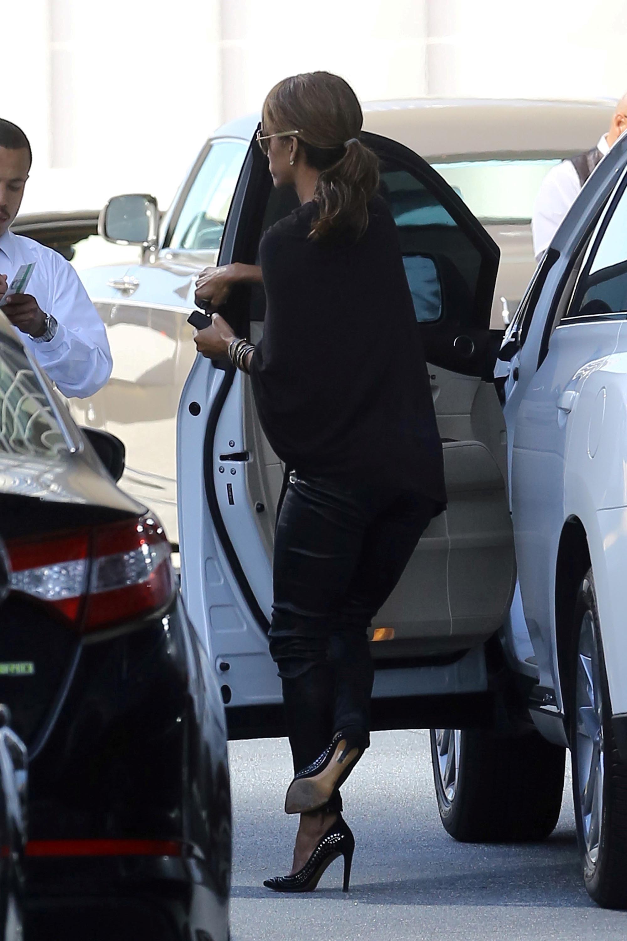 Halle Berry arrives to a business meeting on the Avenue of the Stars