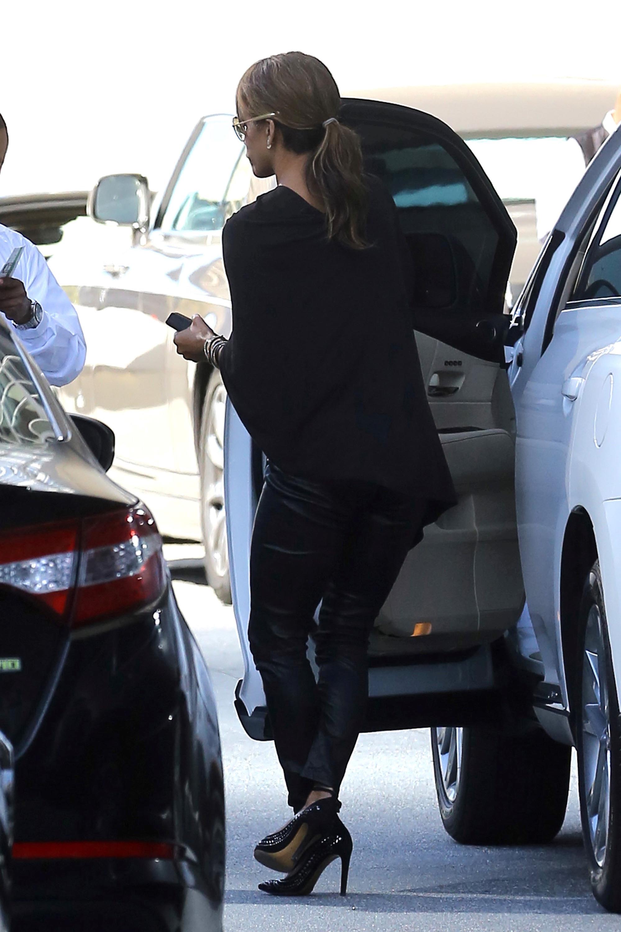 Halle Berry arrives to a business meeting on the Avenue of the Stars