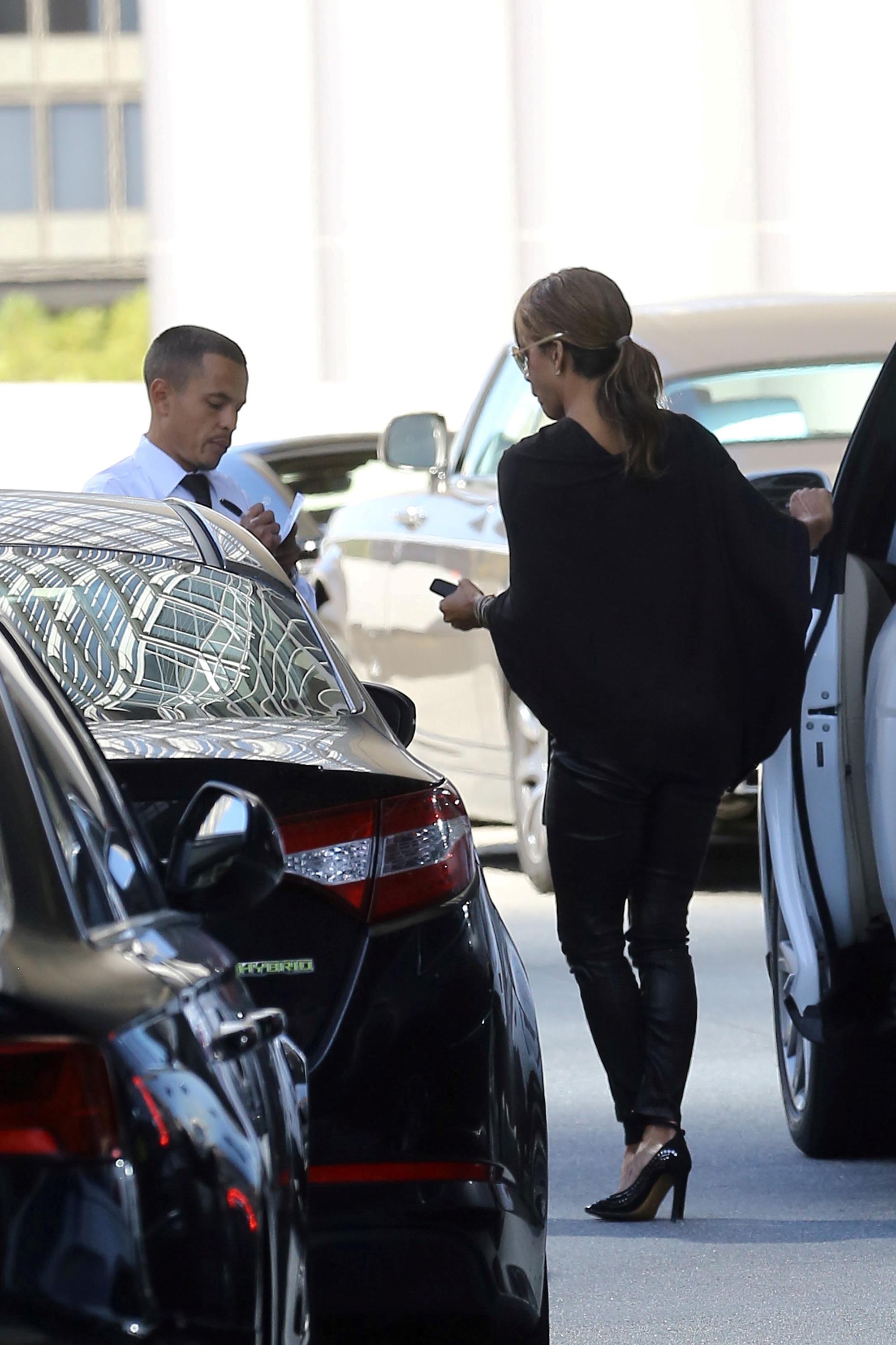 Halle Berry arrives to a business meeting on the Avenue of the Stars