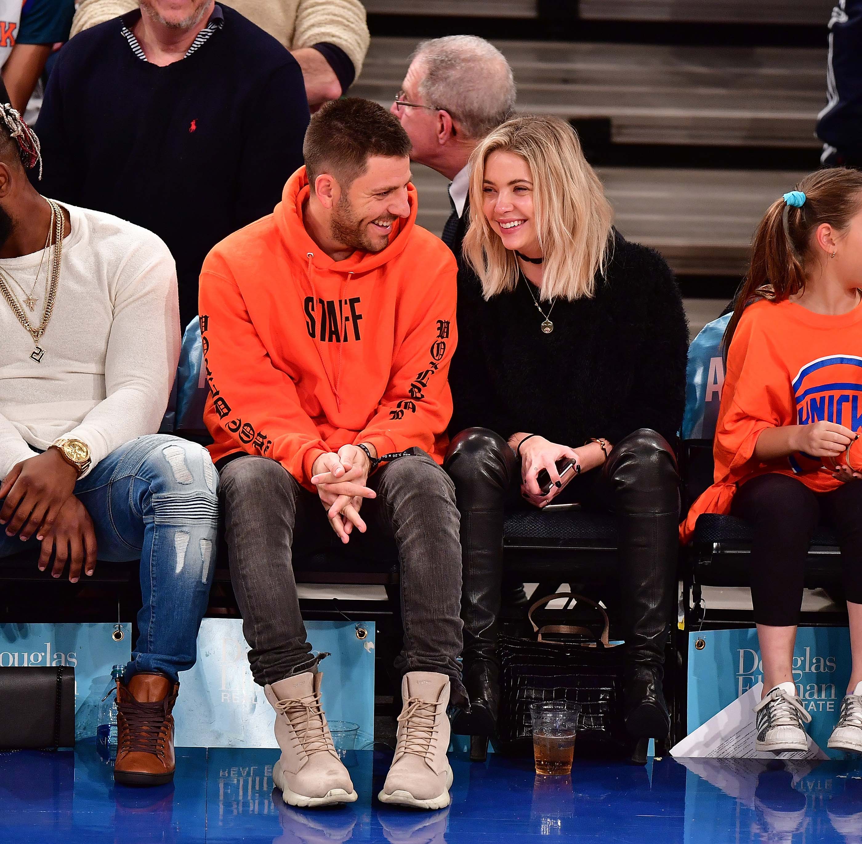 Ashley Benson at a New York Knicks Game