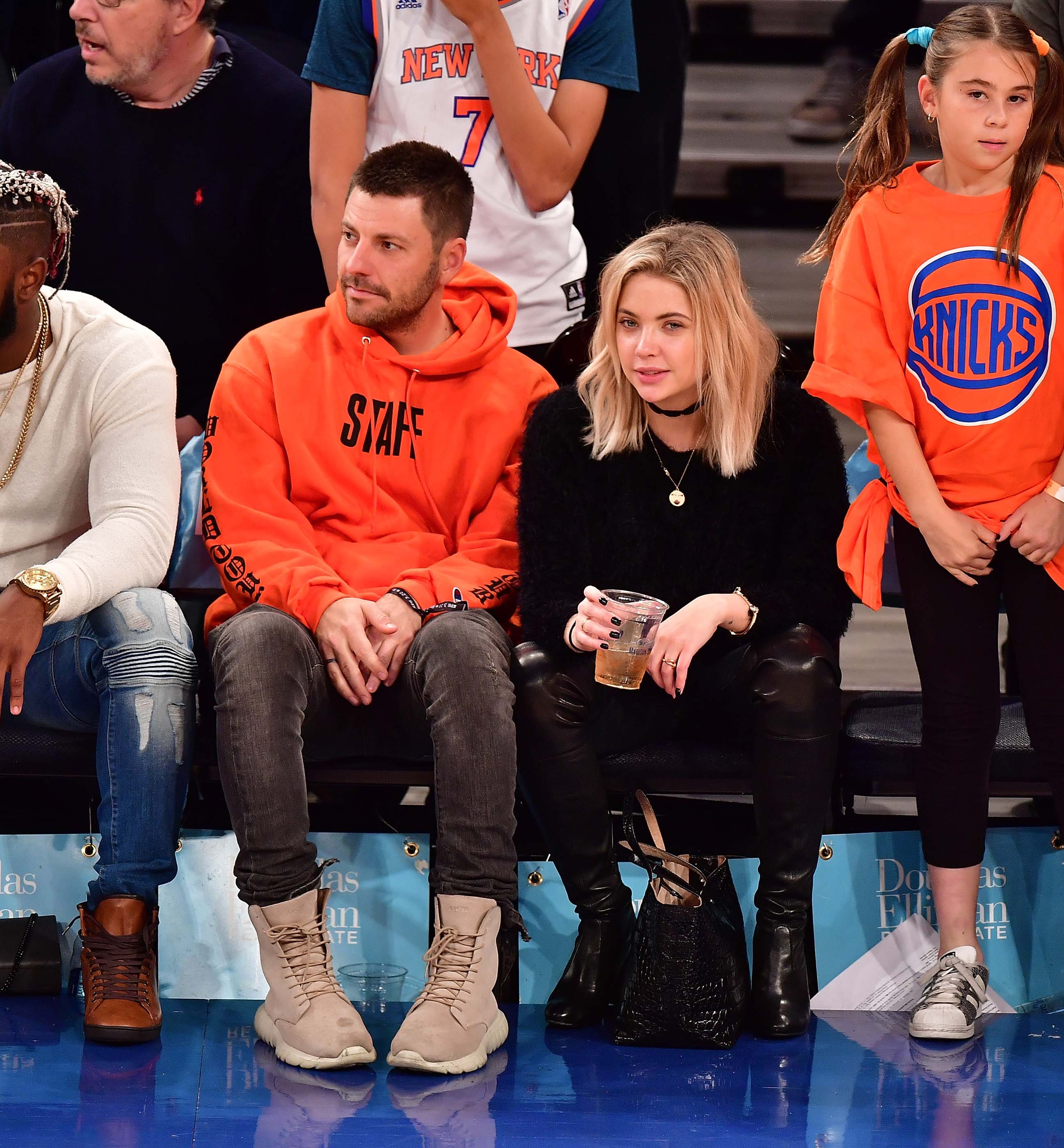 Ashley Benson at a New York Knicks Game