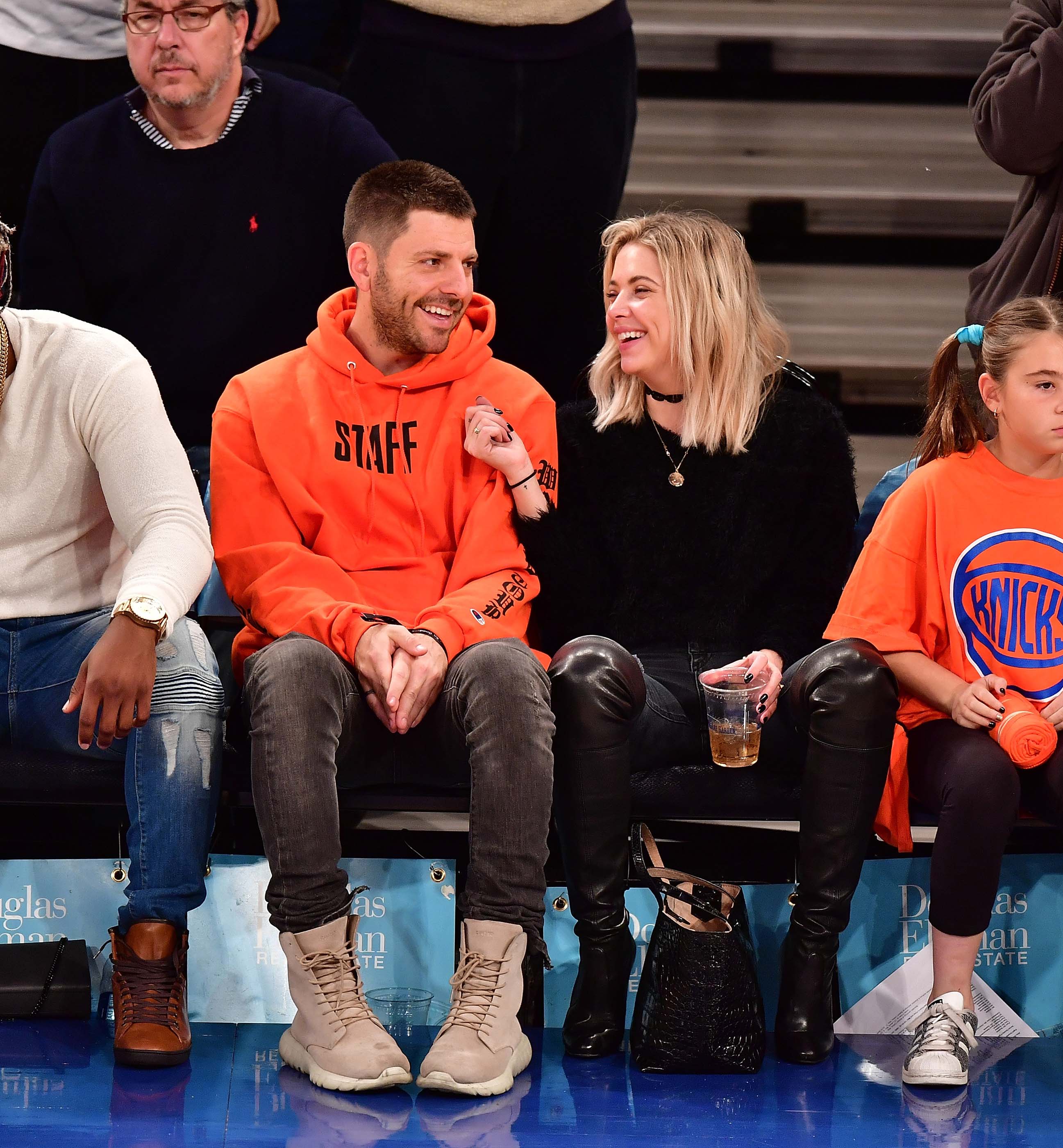 Ashley Benson at a New York Knicks Game