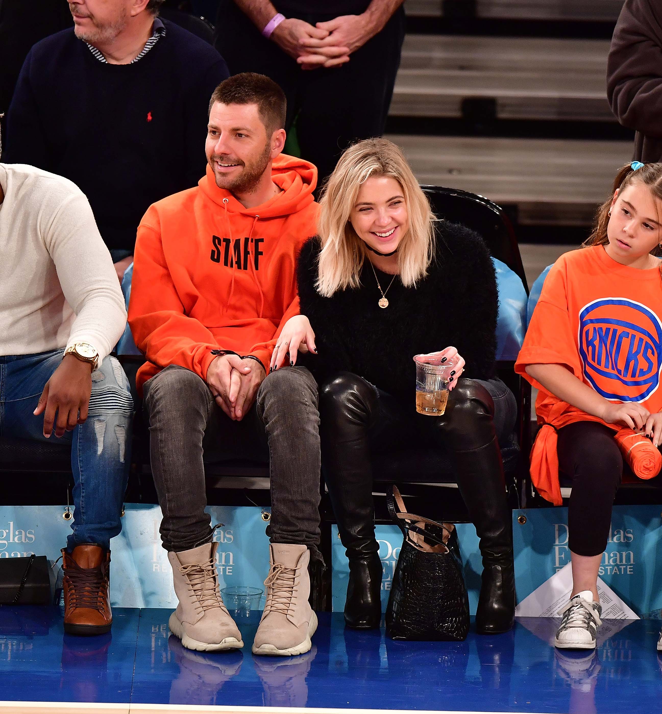 Ashley Benson at a New York Knicks Game