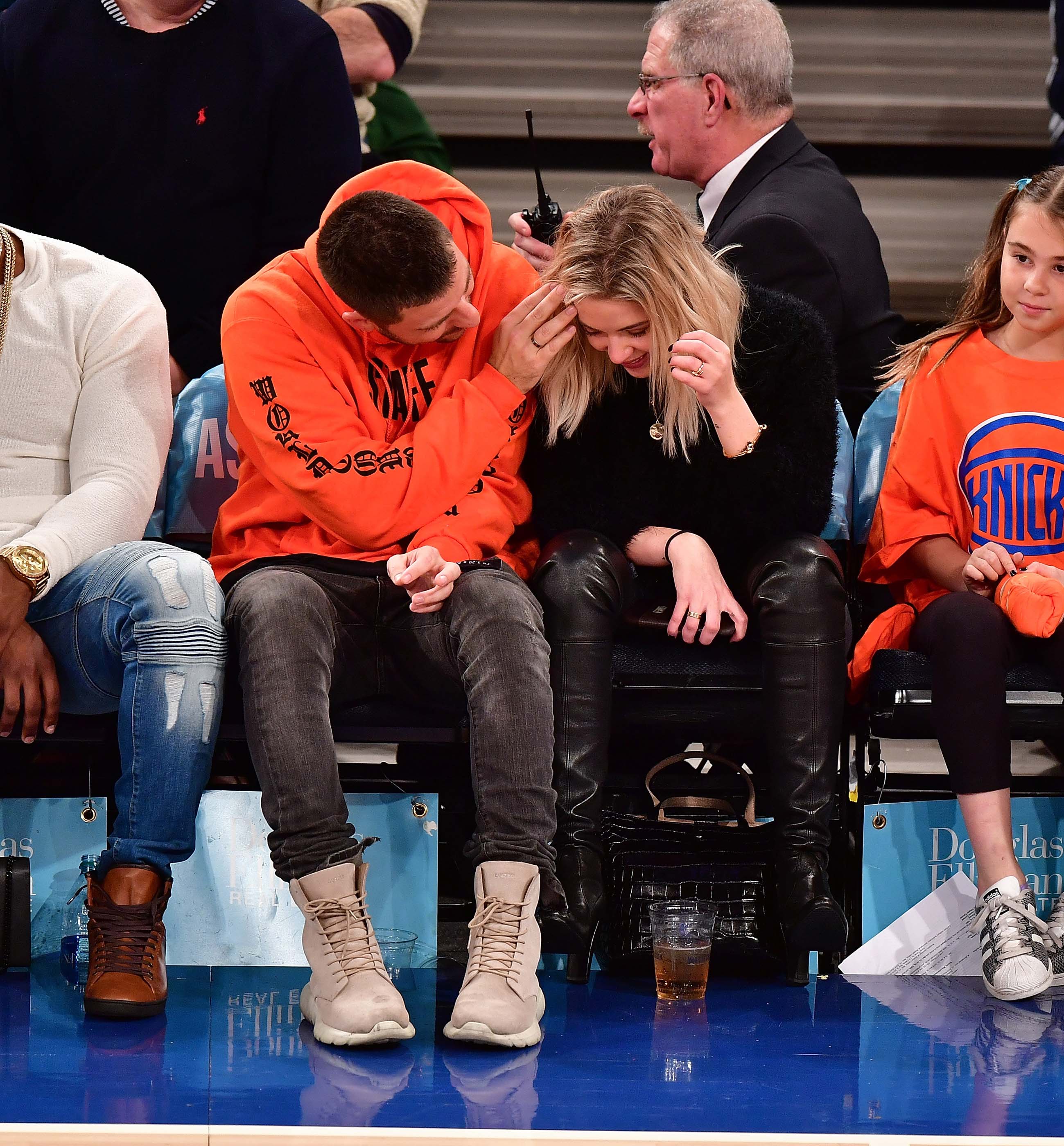 Ashley Benson at a New York Knicks Game