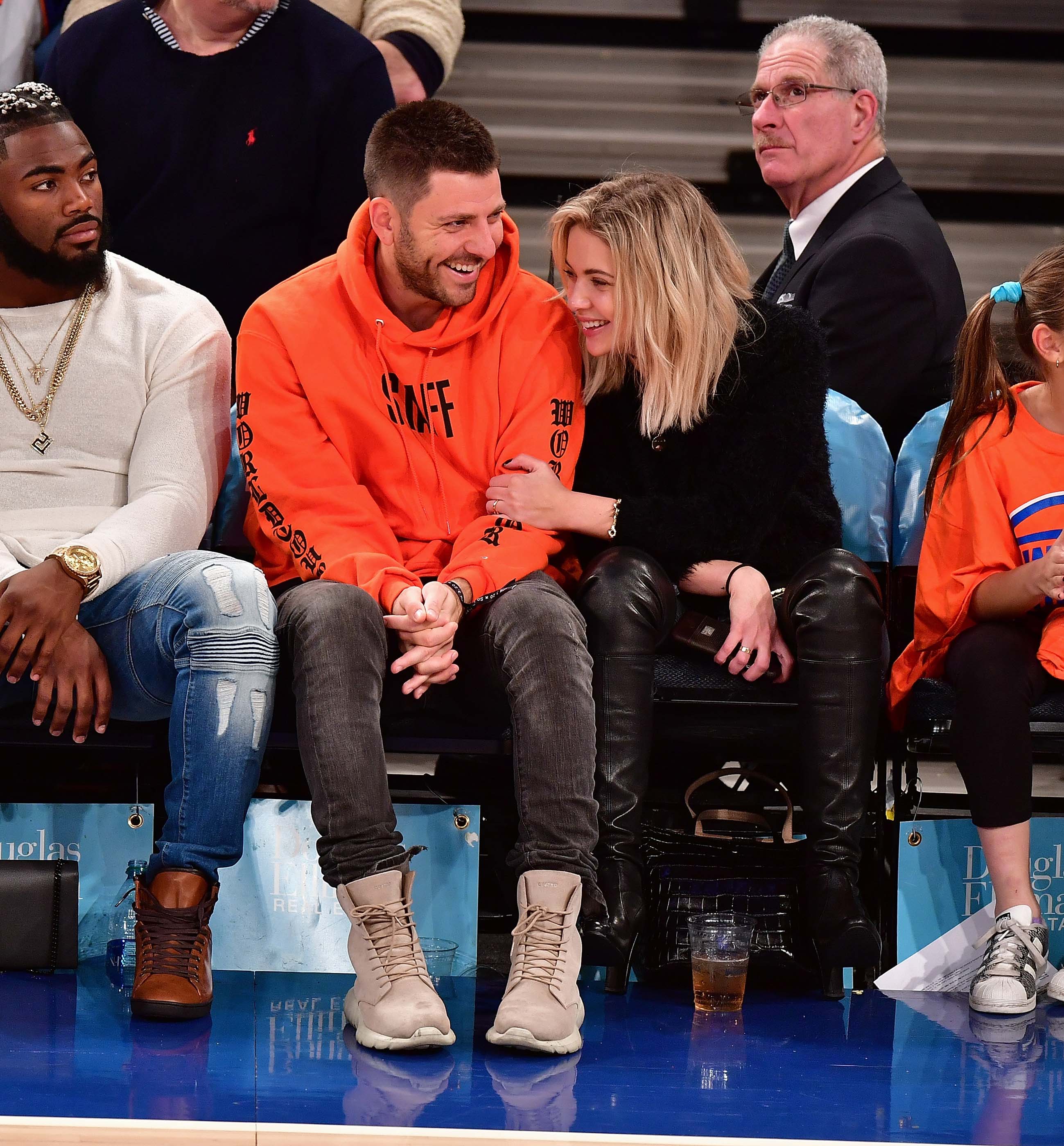 Ashley Benson at a New York Knicks Game