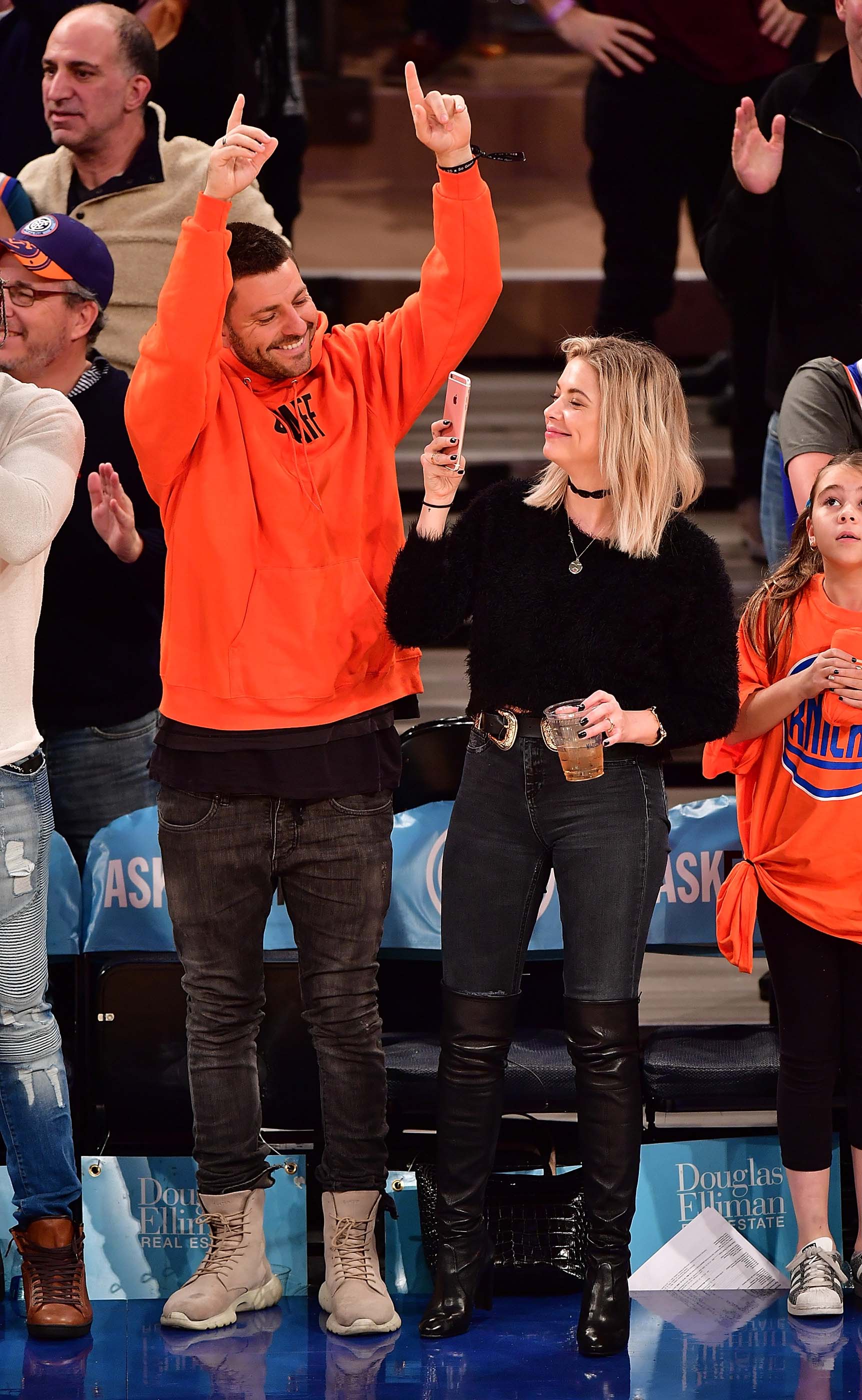 Ashley Benson at a New York Knicks Game