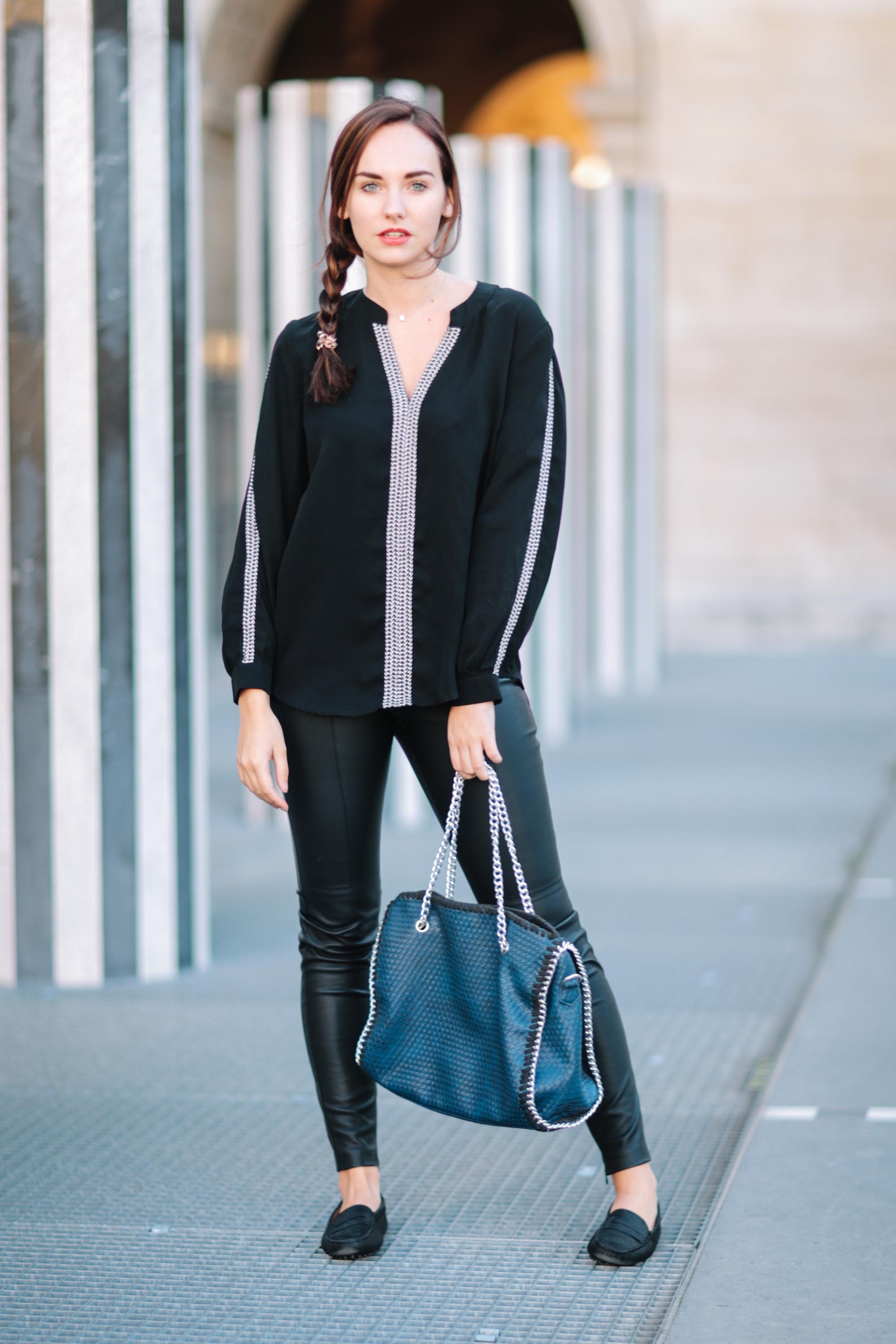 Ophelie Duvillard street style in Paris