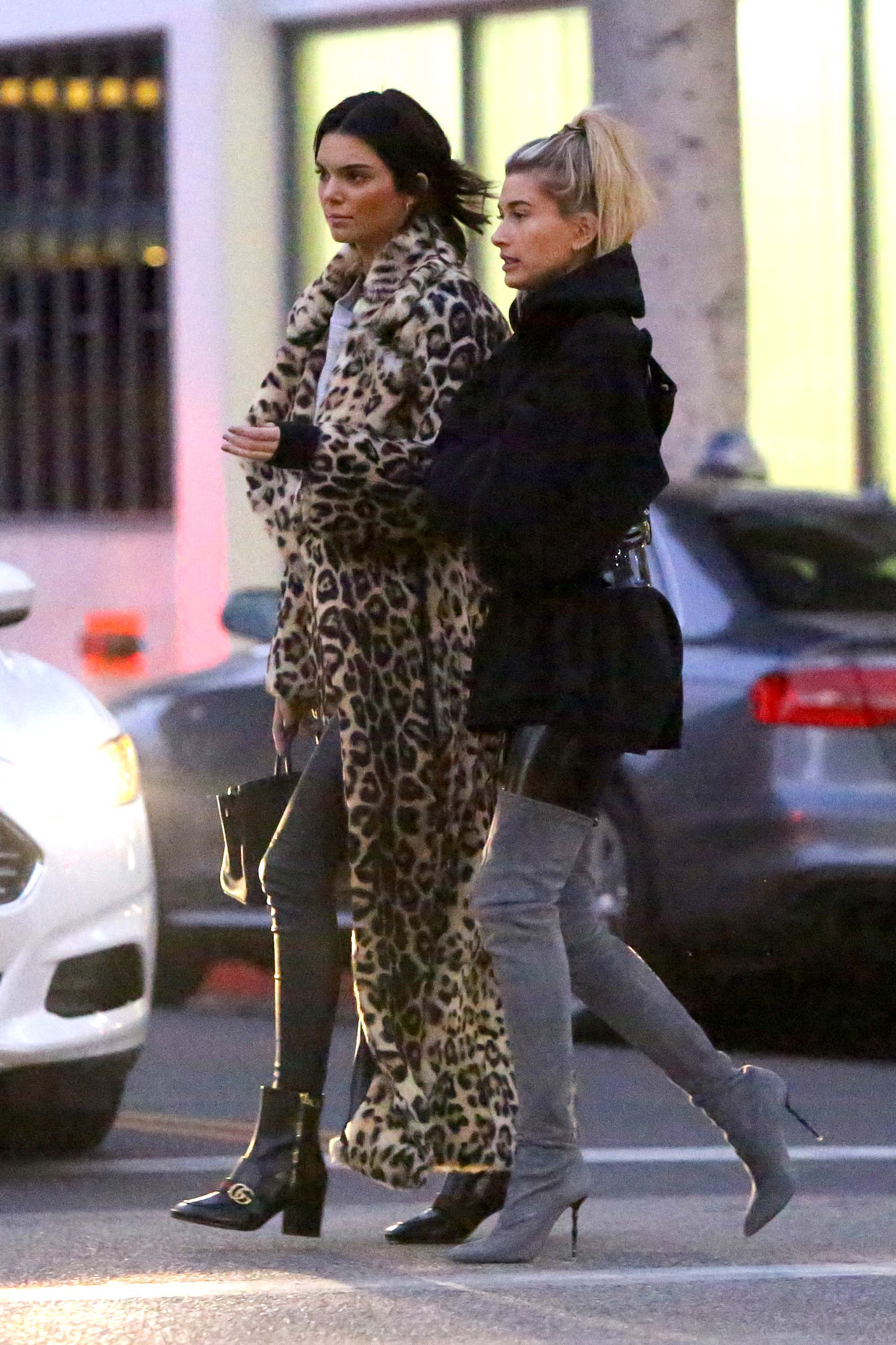 Kendall Jenner and Hailey Baldwin hanging out