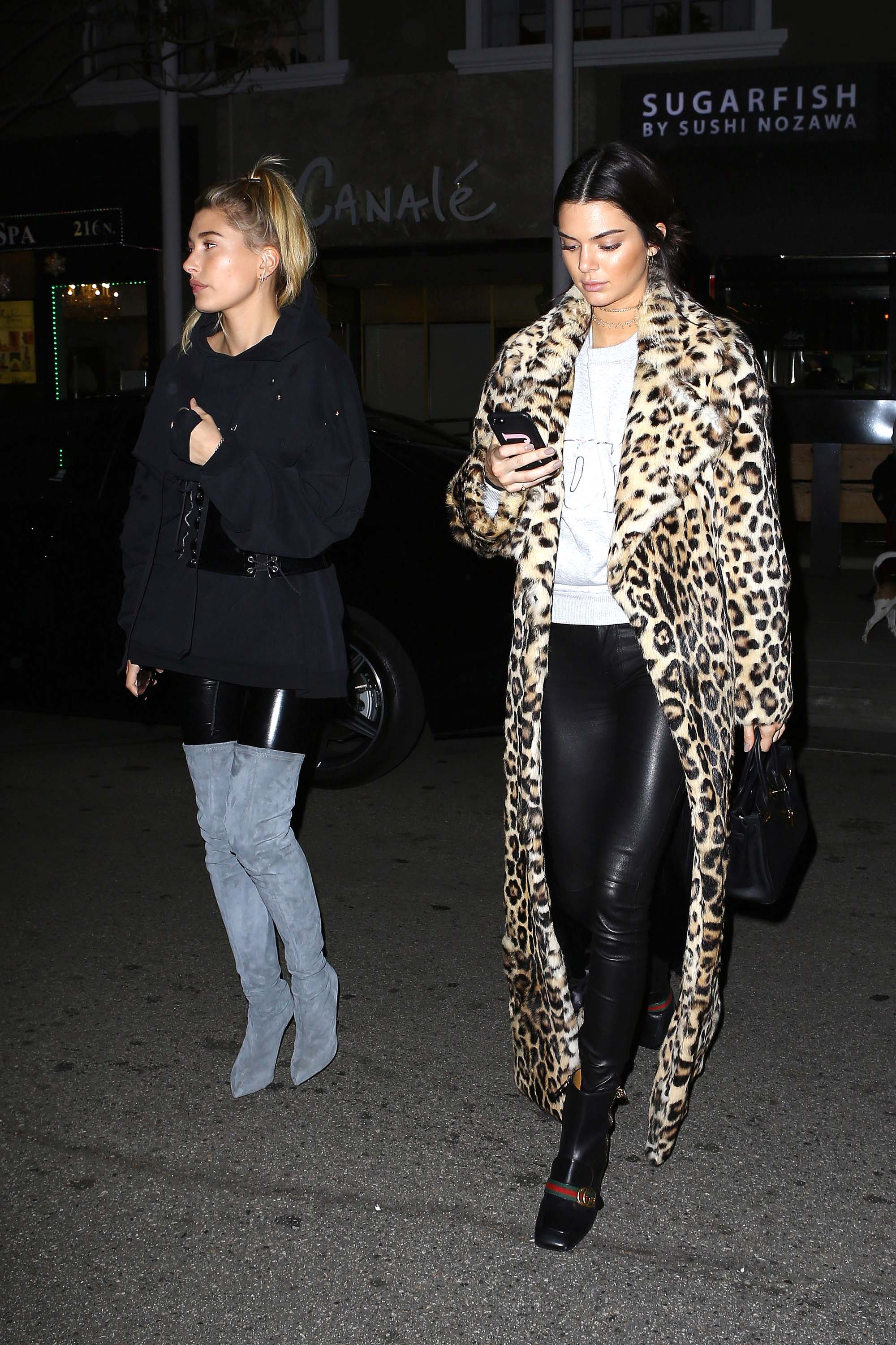 Kendall Jenner and Hailey Baldwin hanging out