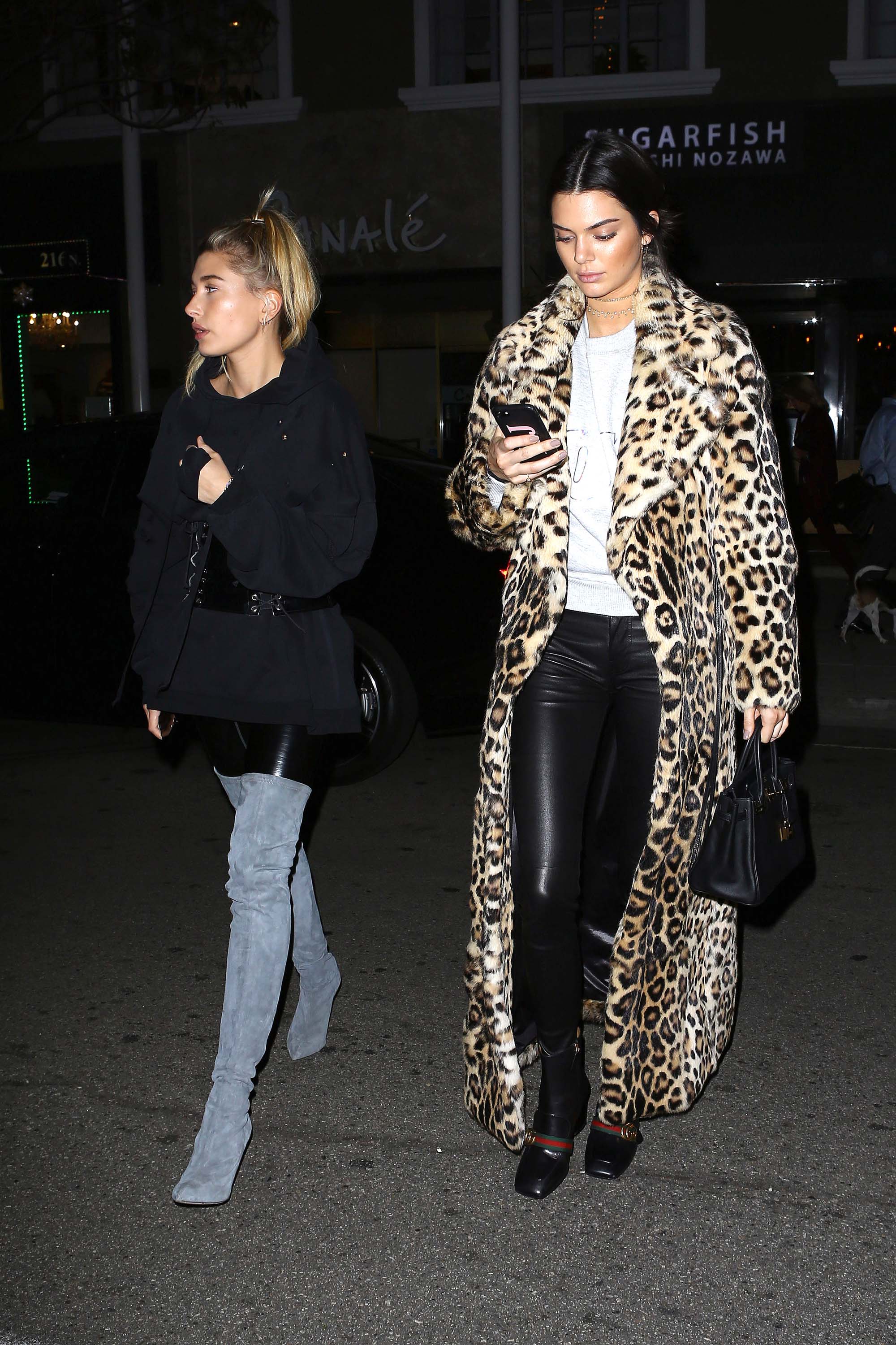 Kendall Jenner and Hailey Baldwin hanging out