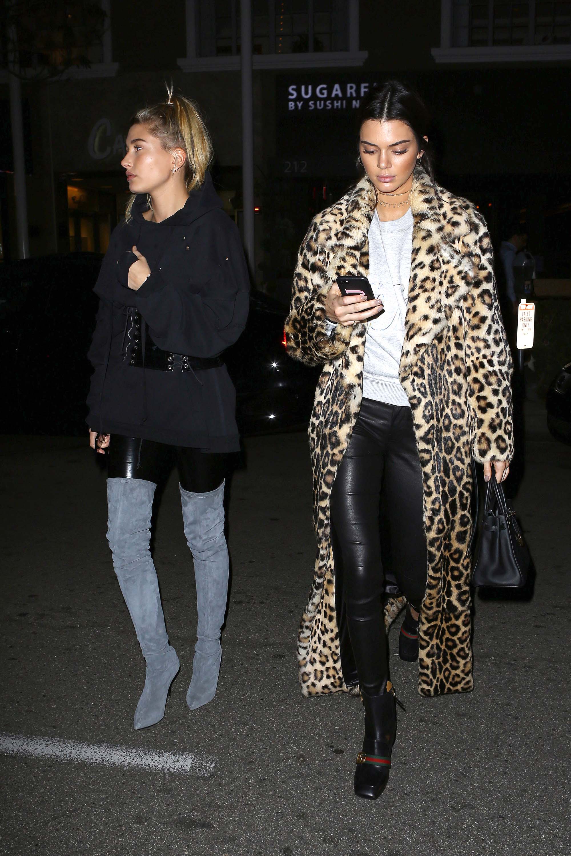 Kendall Jenner and Hailey Baldwin hanging out