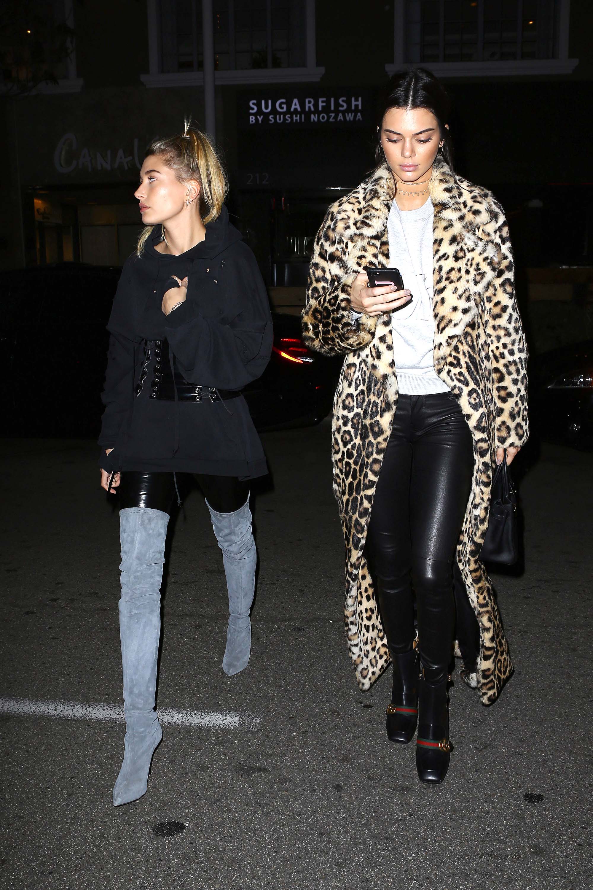 Kendall Jenner and Hailey Baldwin hanging out