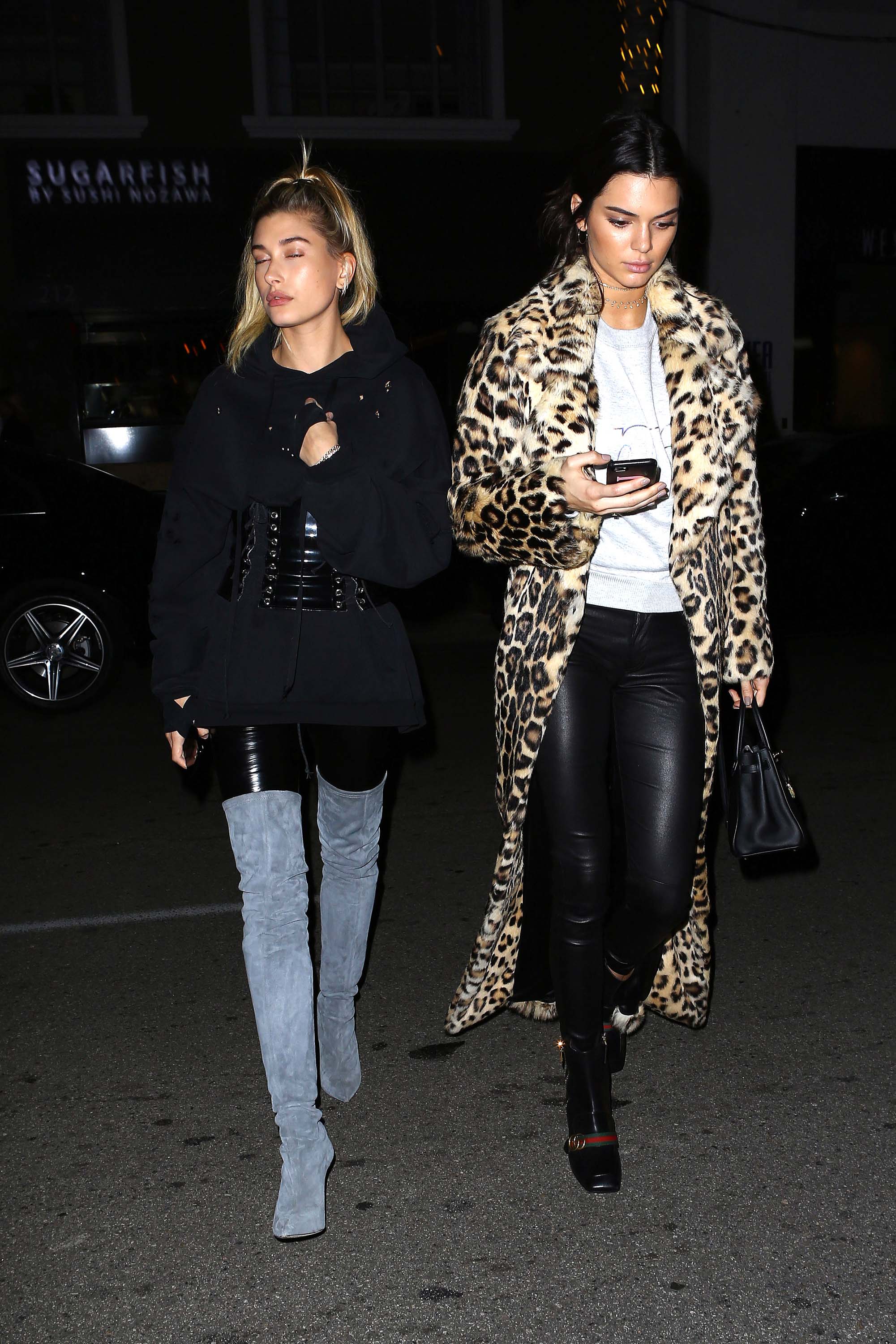 Kendall Jenner and Hailey Baldwin hanging out