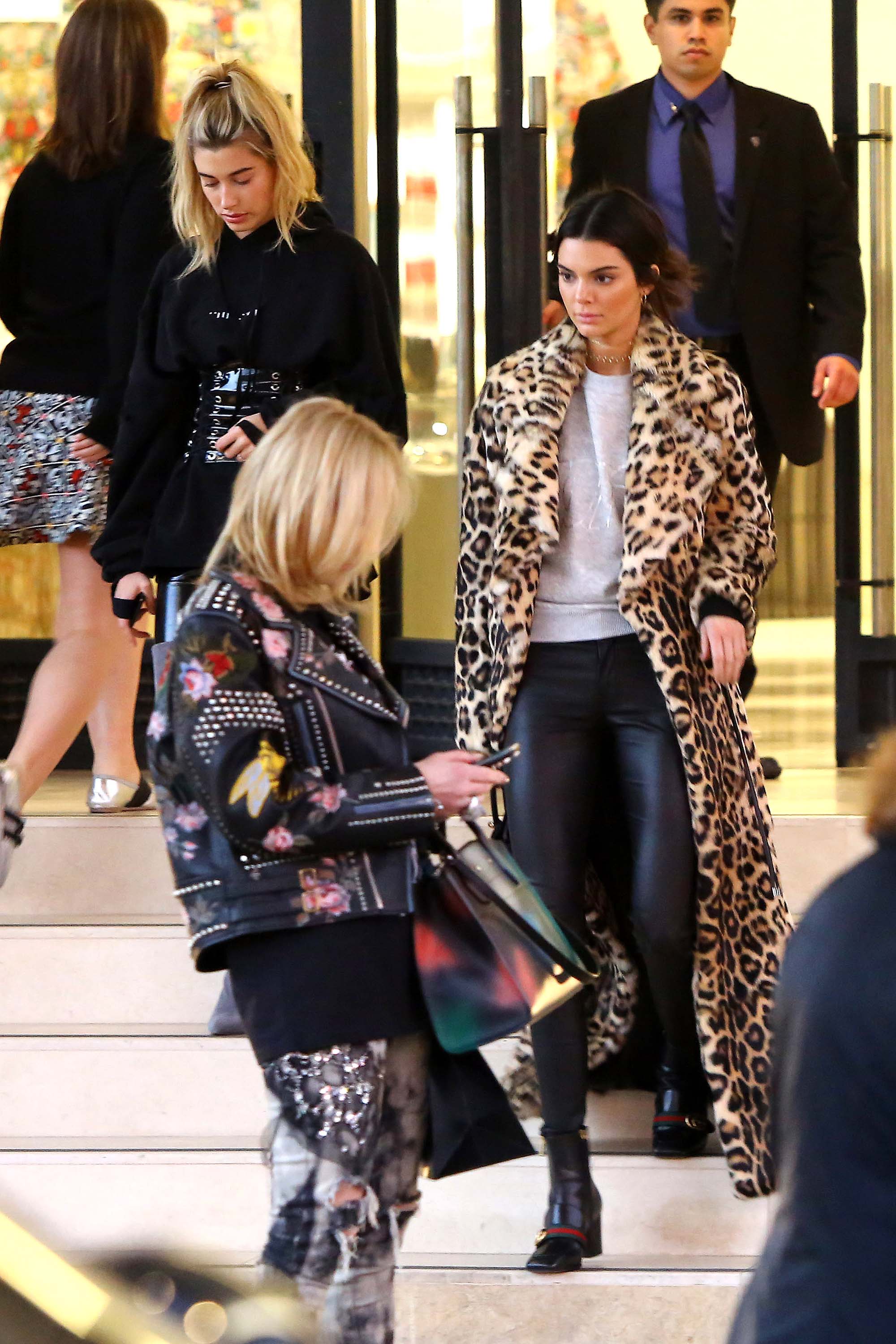 Kendall Jenner and Hailey Baldwin hanging out