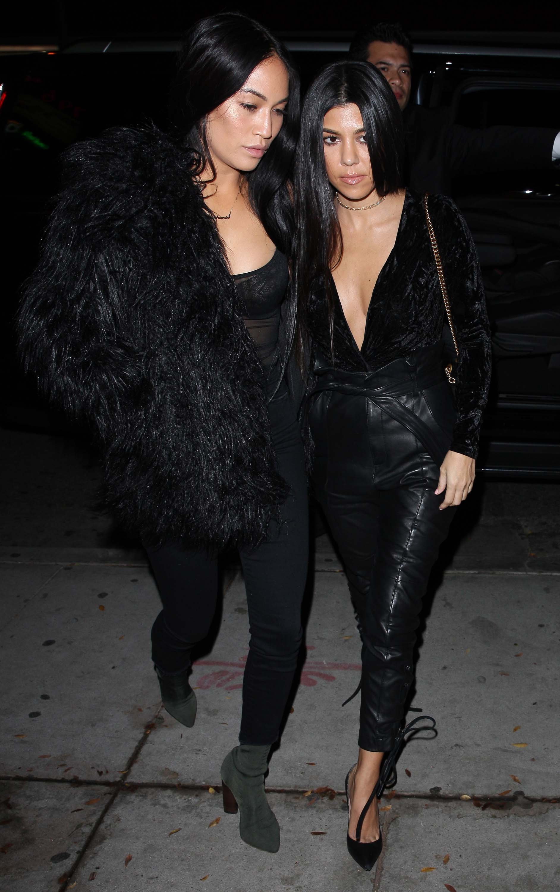 Kourtney Kardashian leaving the Delilah Lounge