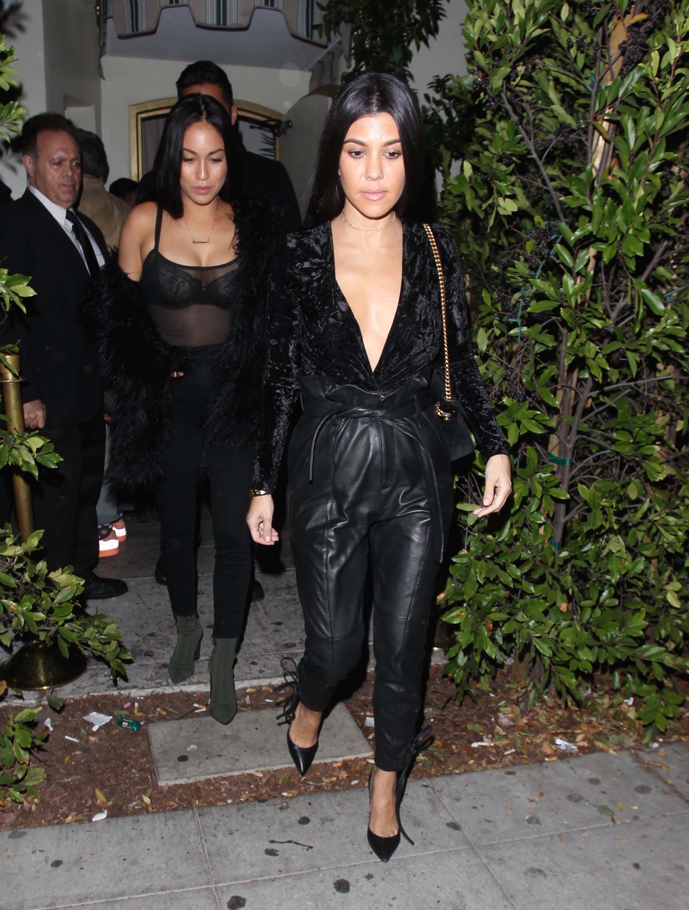 Kourtney Kardashian leaving the Delilah Lounge