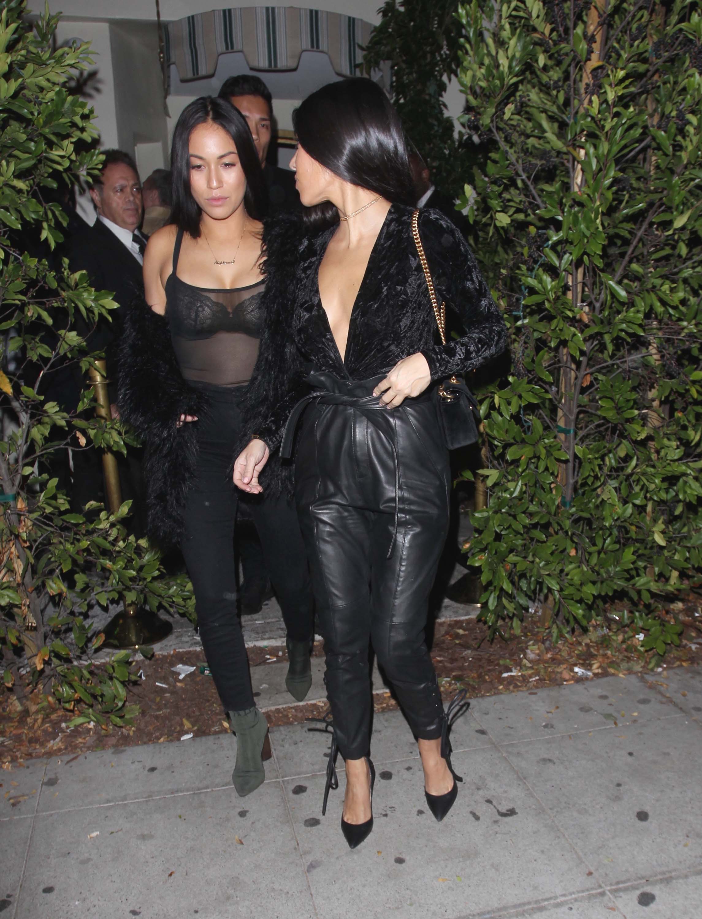 Kourtney Kardashian leaving the Delilah Lounge