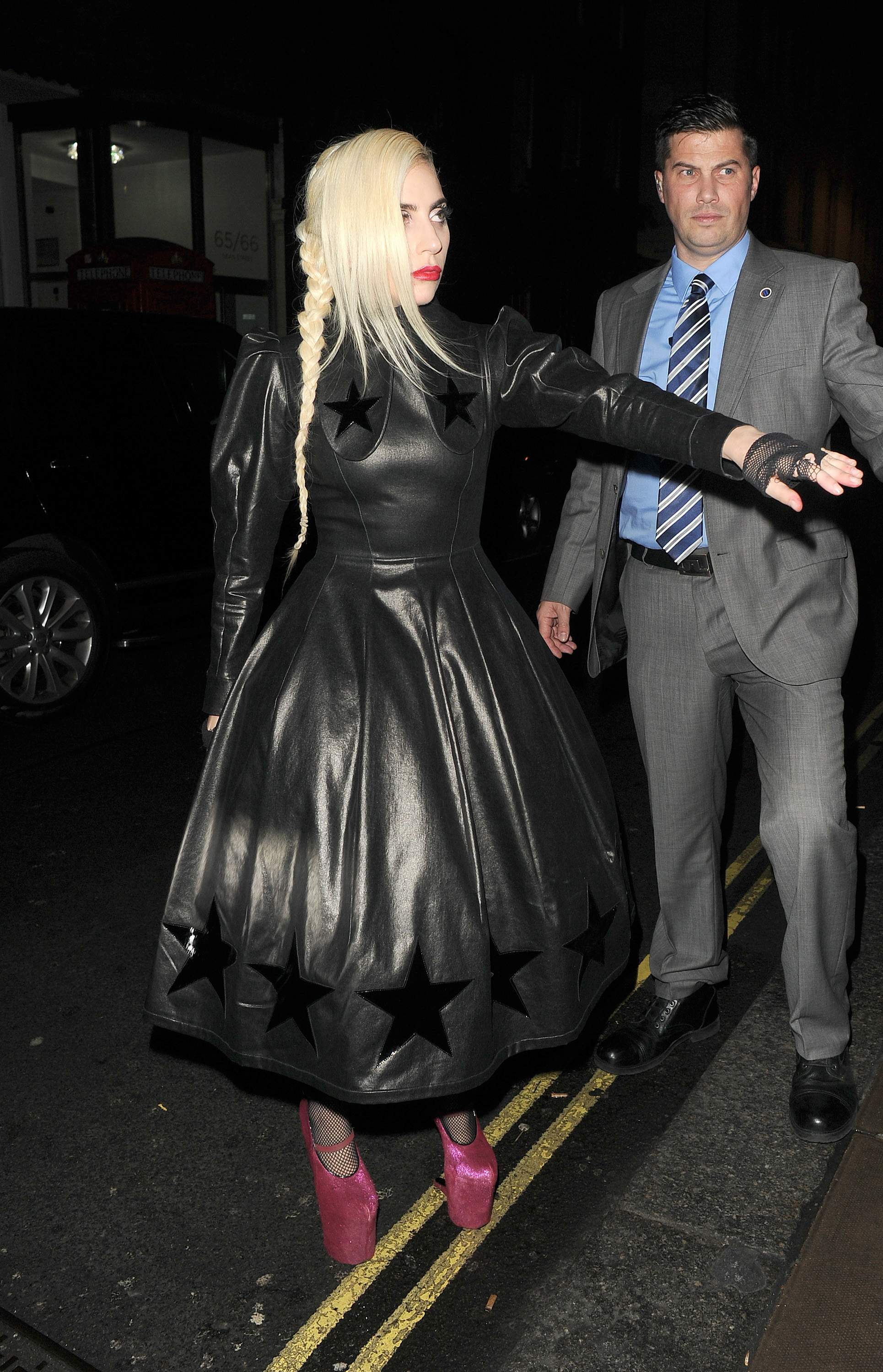 Lady Gaga leaving Groucho club