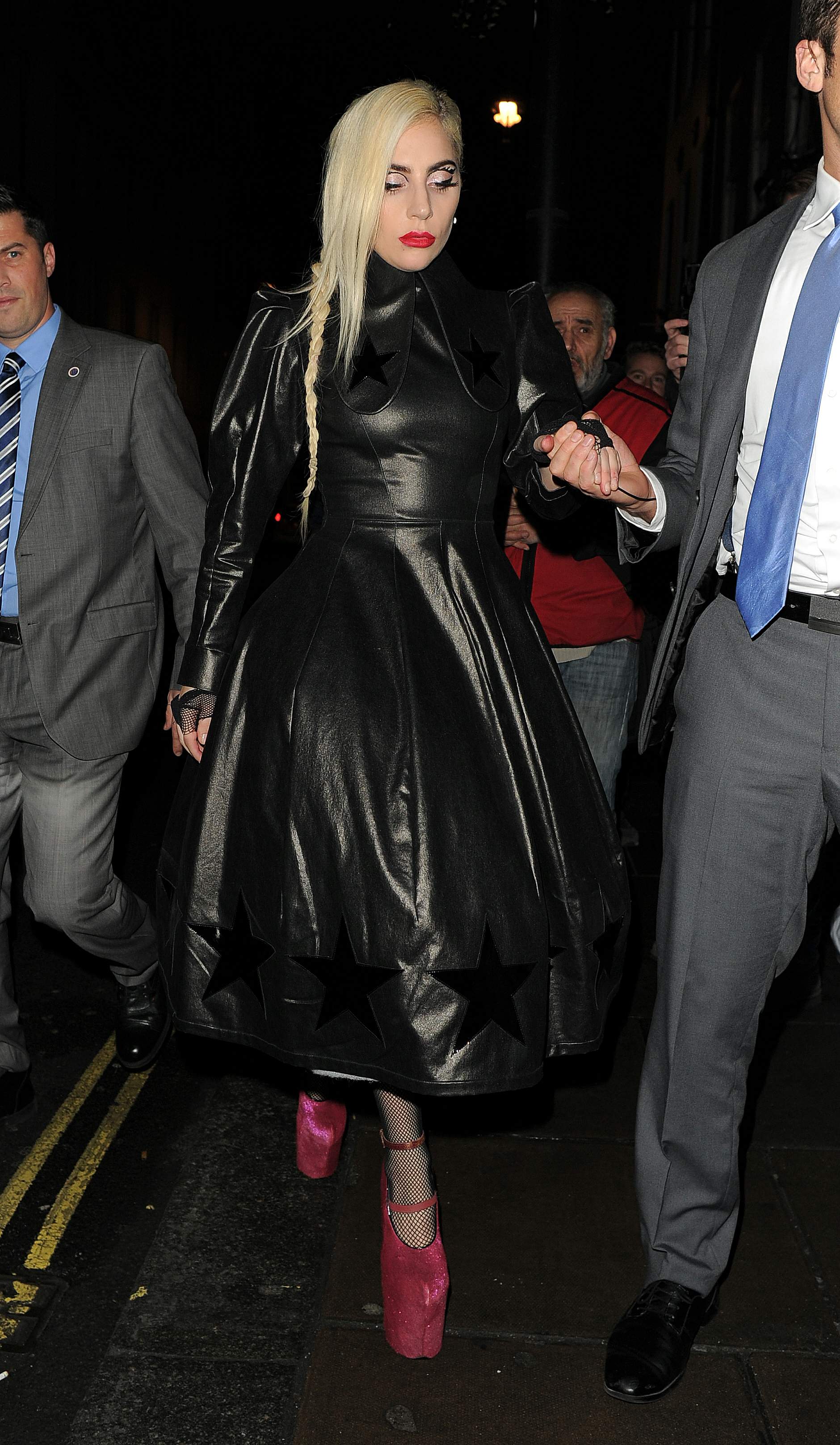 Lady Gaga leaving Groucho club