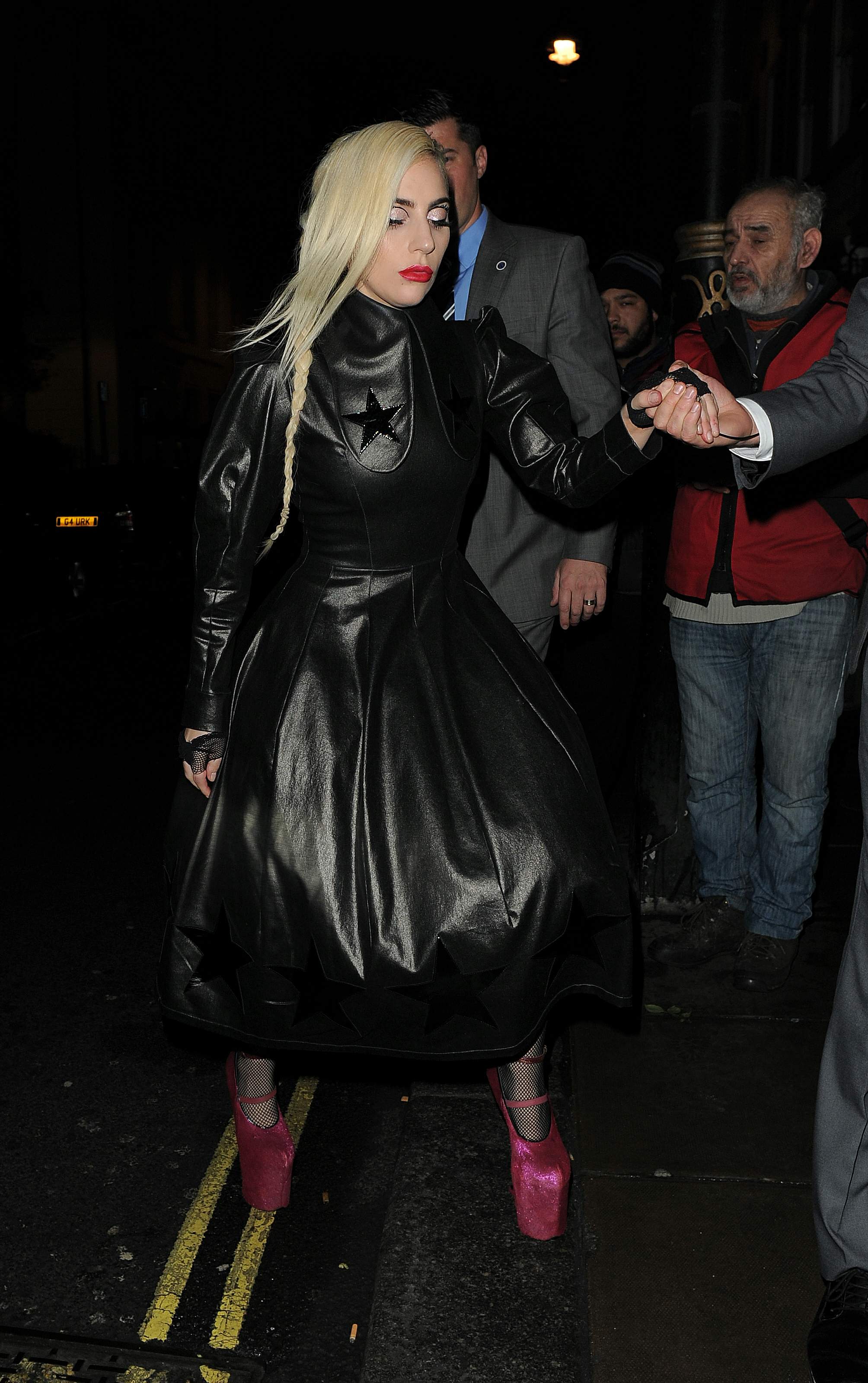 Lady Gaga leaving Groucho club