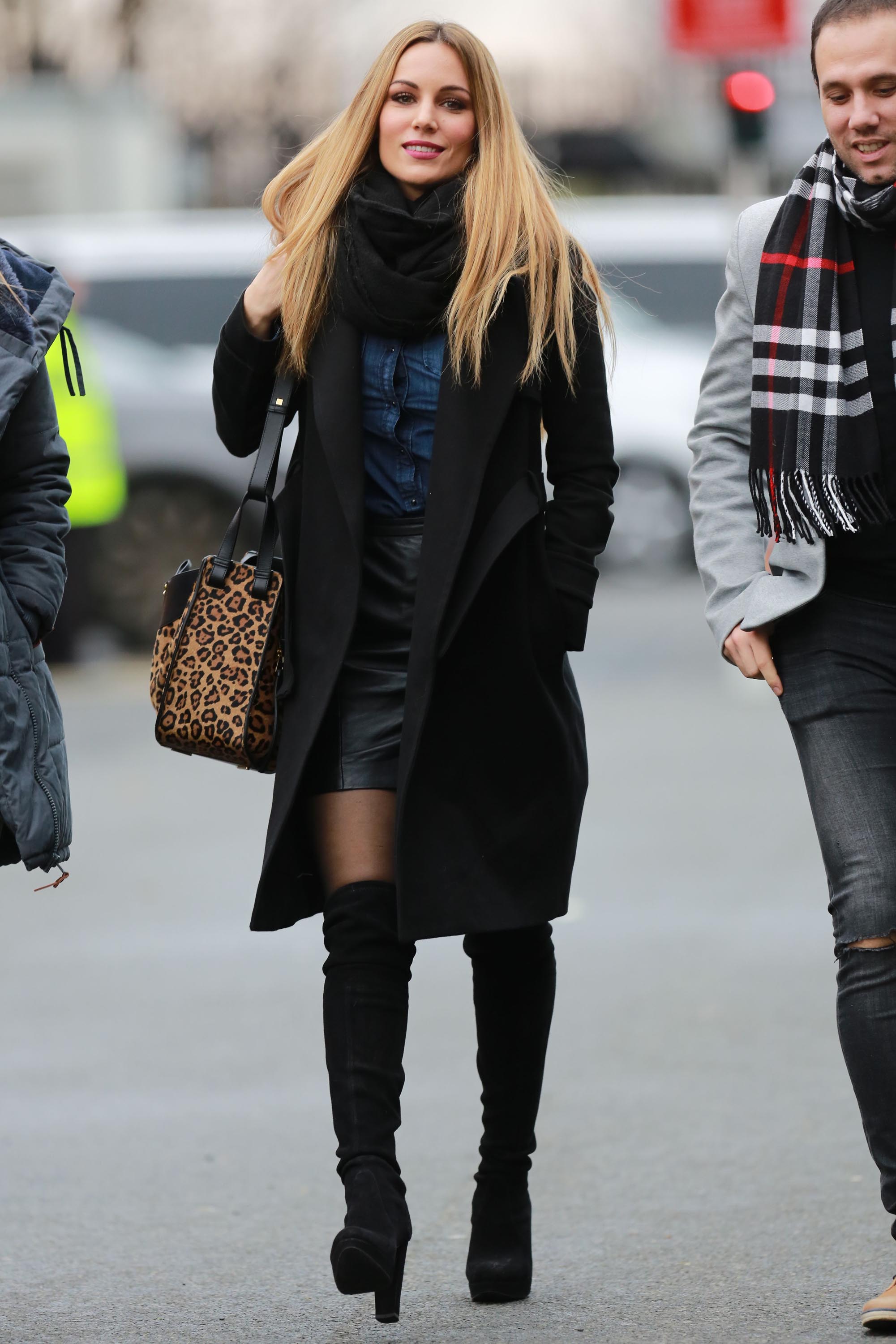 Edurne Garcia arriving at Old Trafford