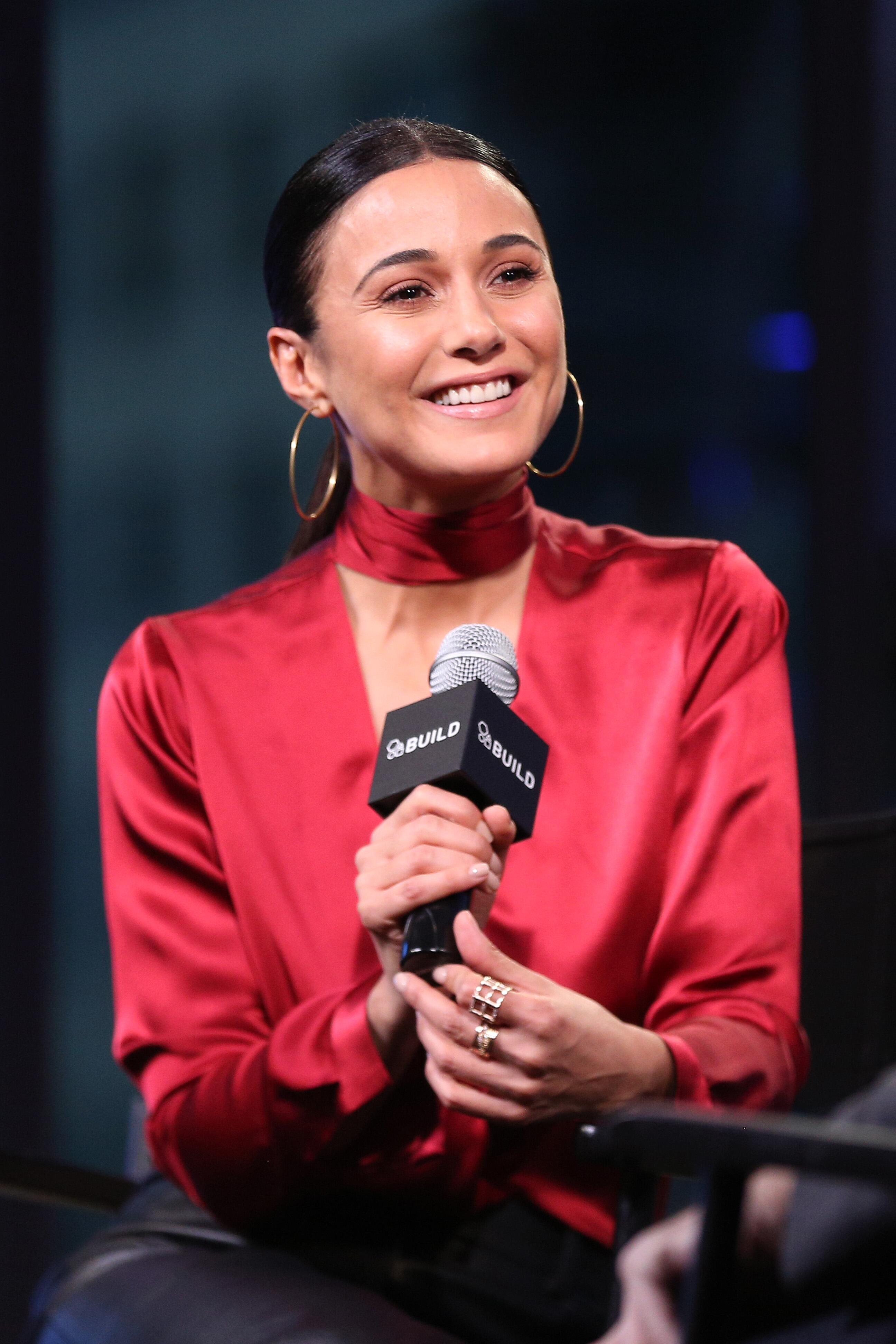 Emmanuelle Chriqui at AOL Build in NYC
