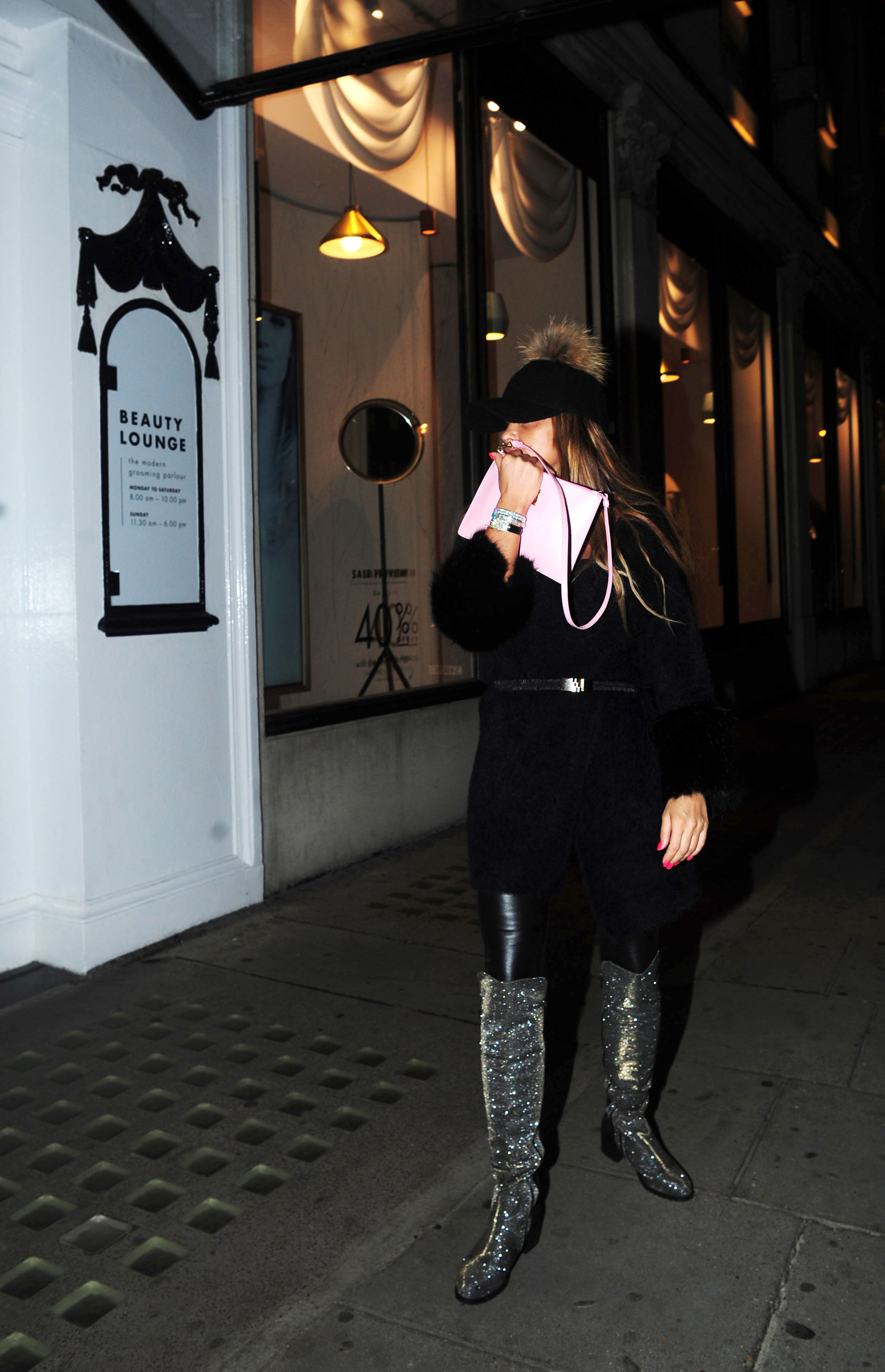 Katie Price christmas shopping in London